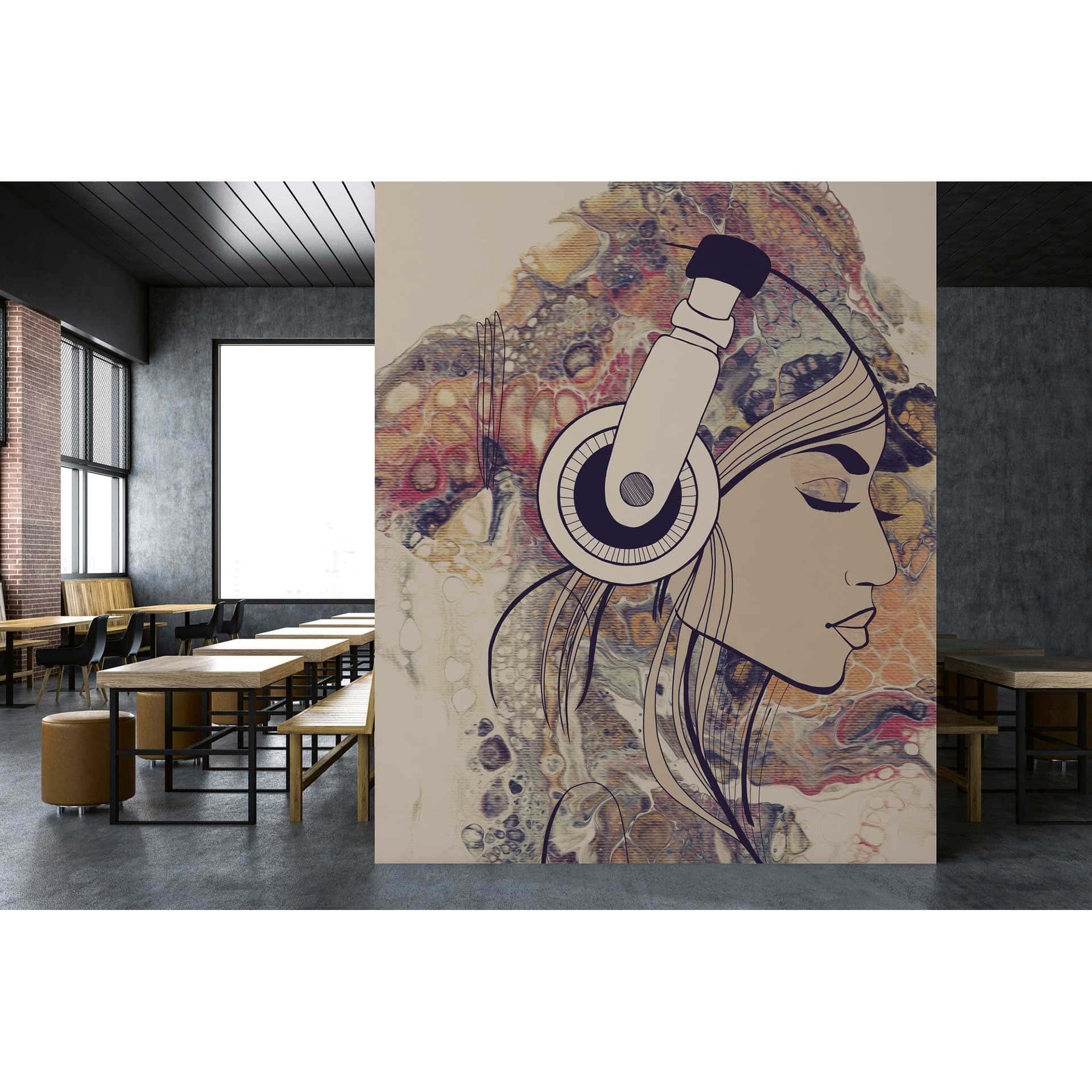 Livingwalls Fotobehang ARTist Acryl Lady