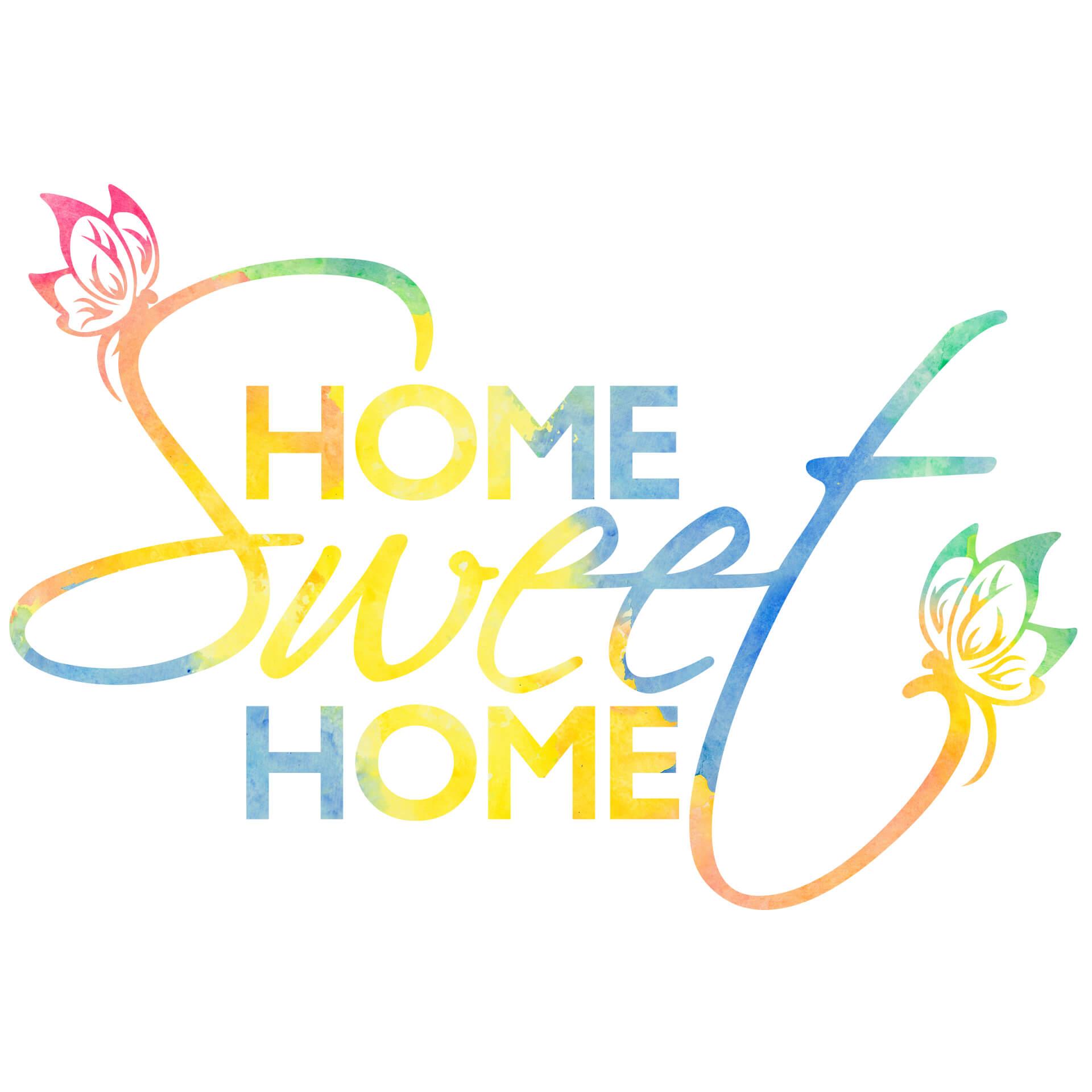 Adesivo murale - acquarello "home sweet home"