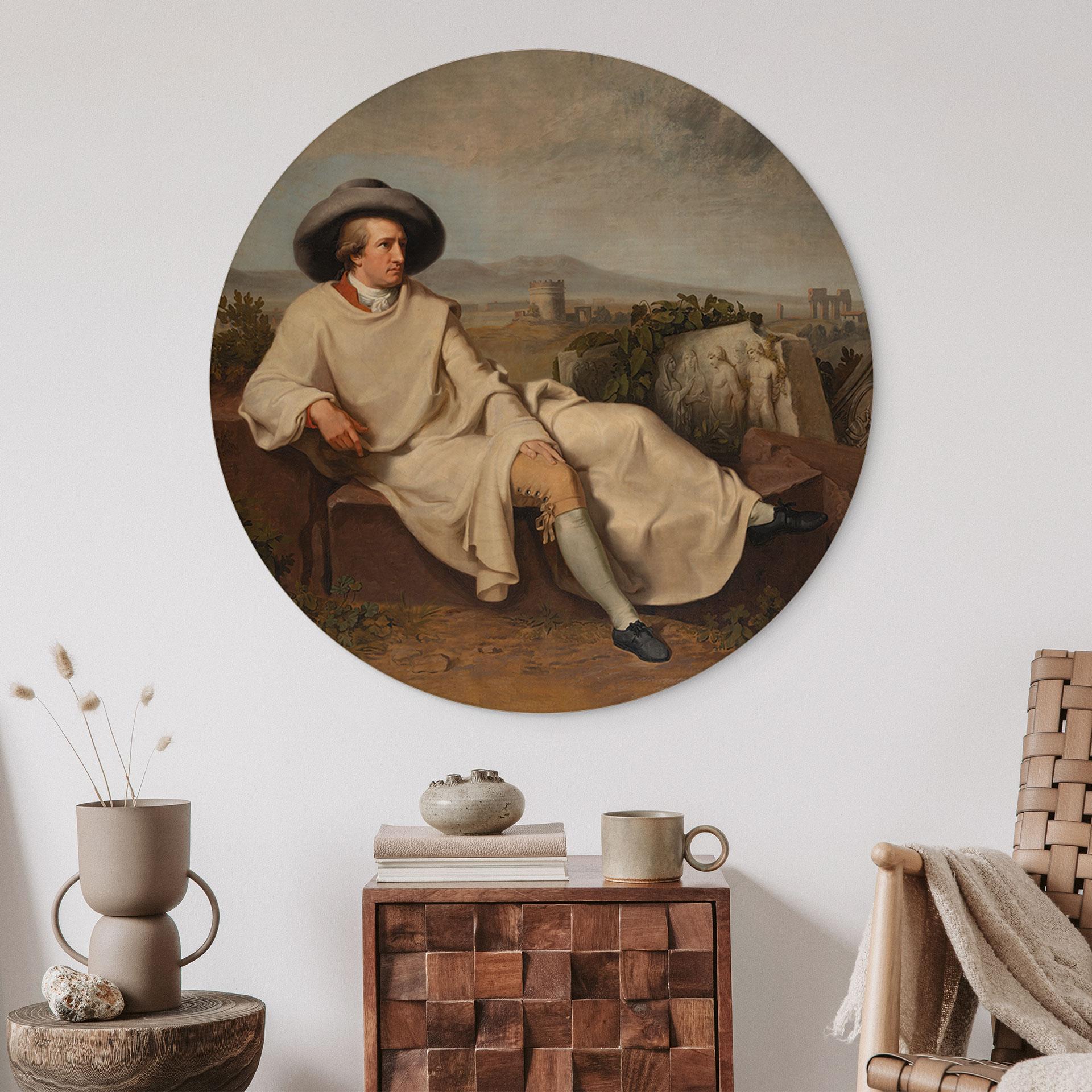 Billede af træ Tischbein - Goethe i den romerske Campagna - Rund