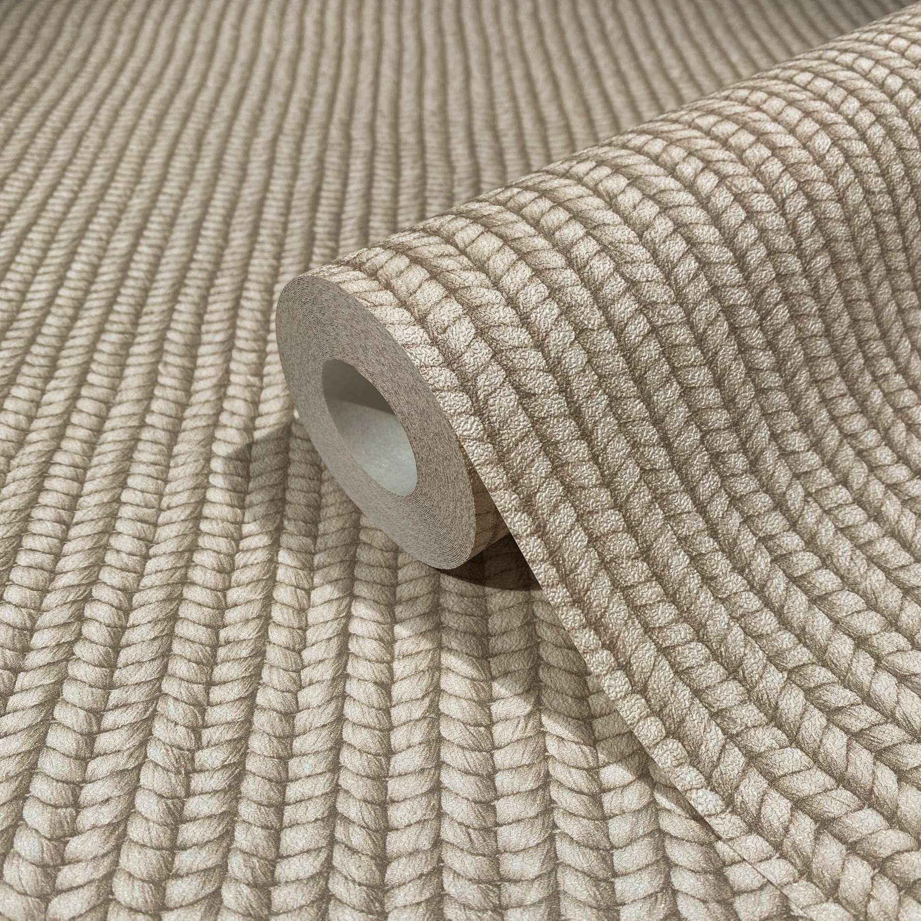grafisch behang, vliesbehang Flora beige