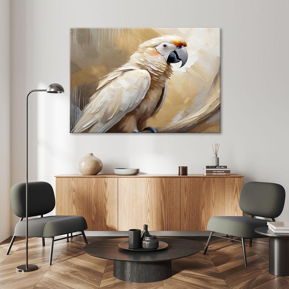 Leinwandbild AI Papagei Vogel gemalt