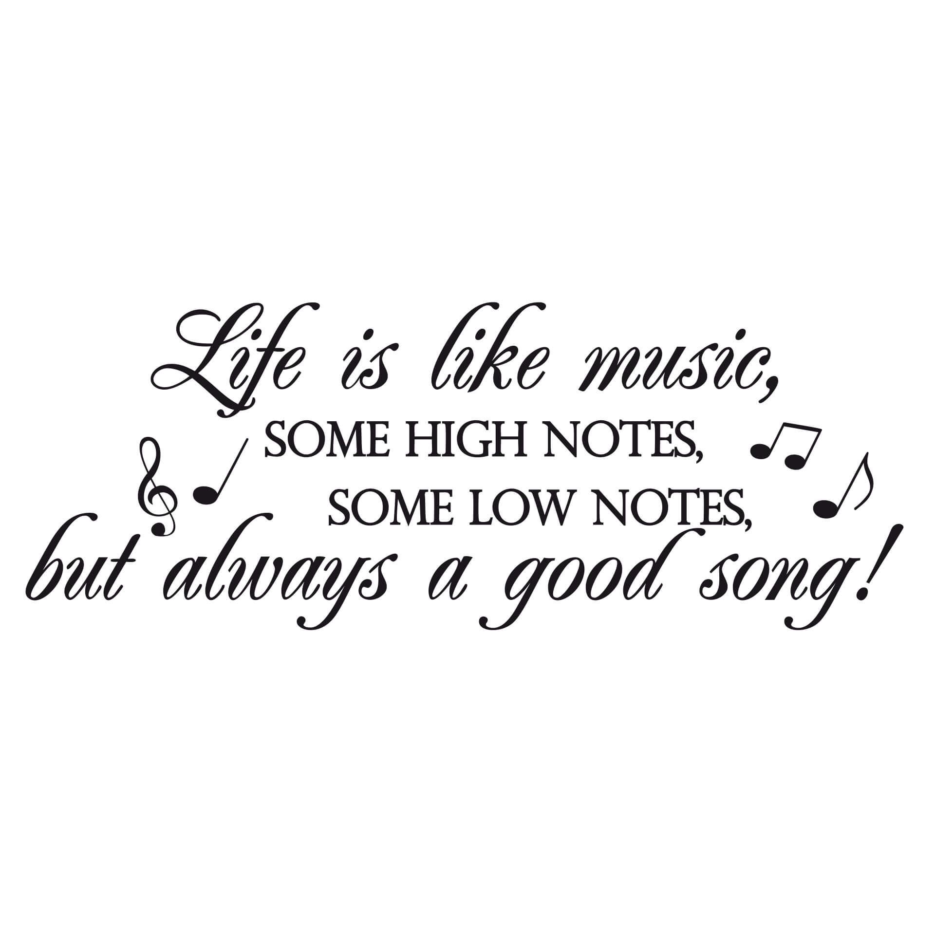 Wandtattoo Life is like music...