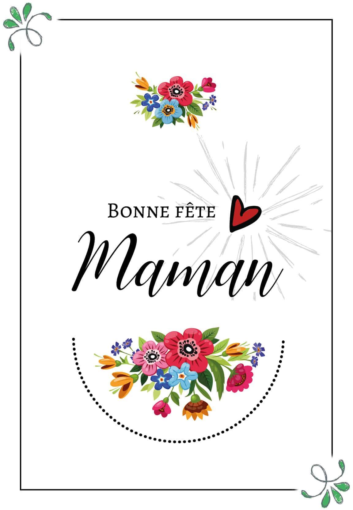 Gutschein Muttertag bunte Blumen