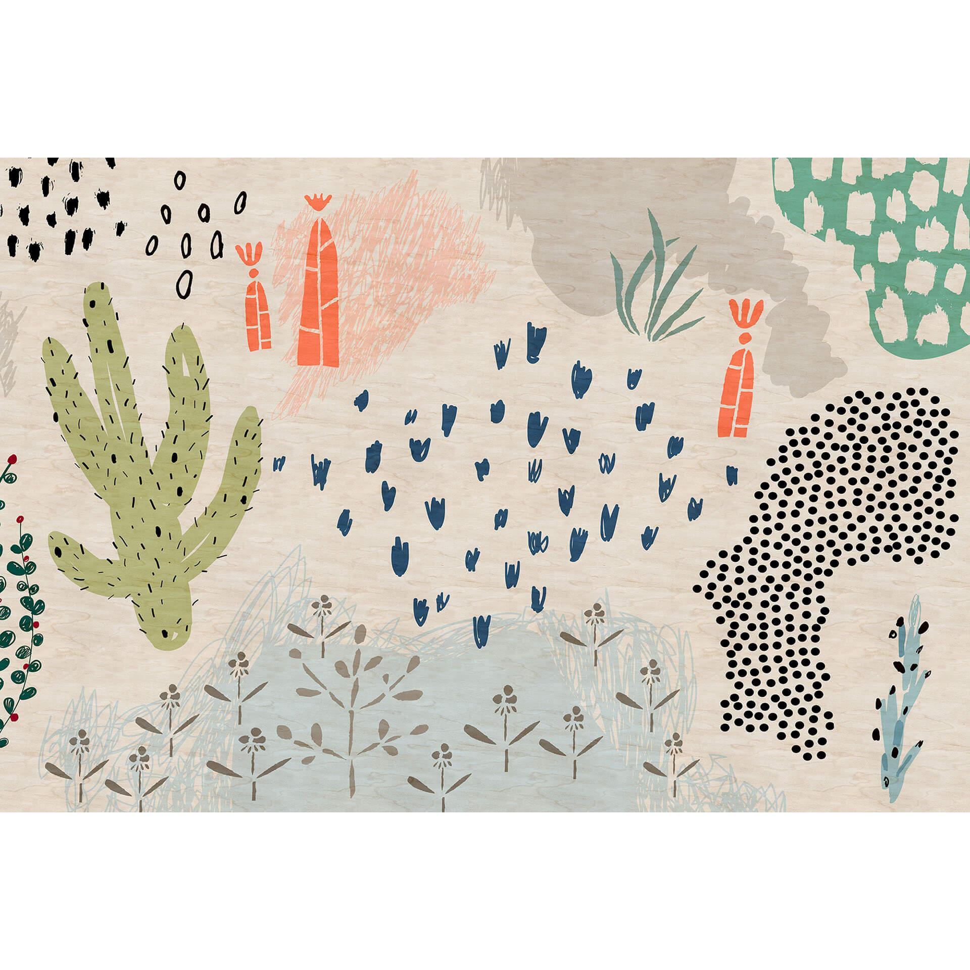 Livingwalls Fotobehang Walls by Patel 2 crayon garden 2