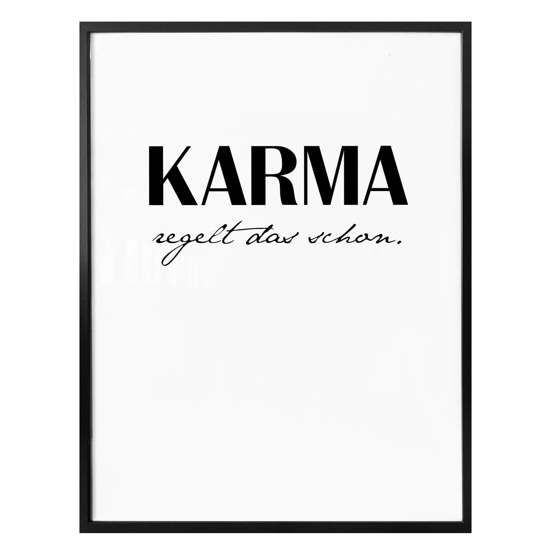 Plakat - Karma regelt das schon