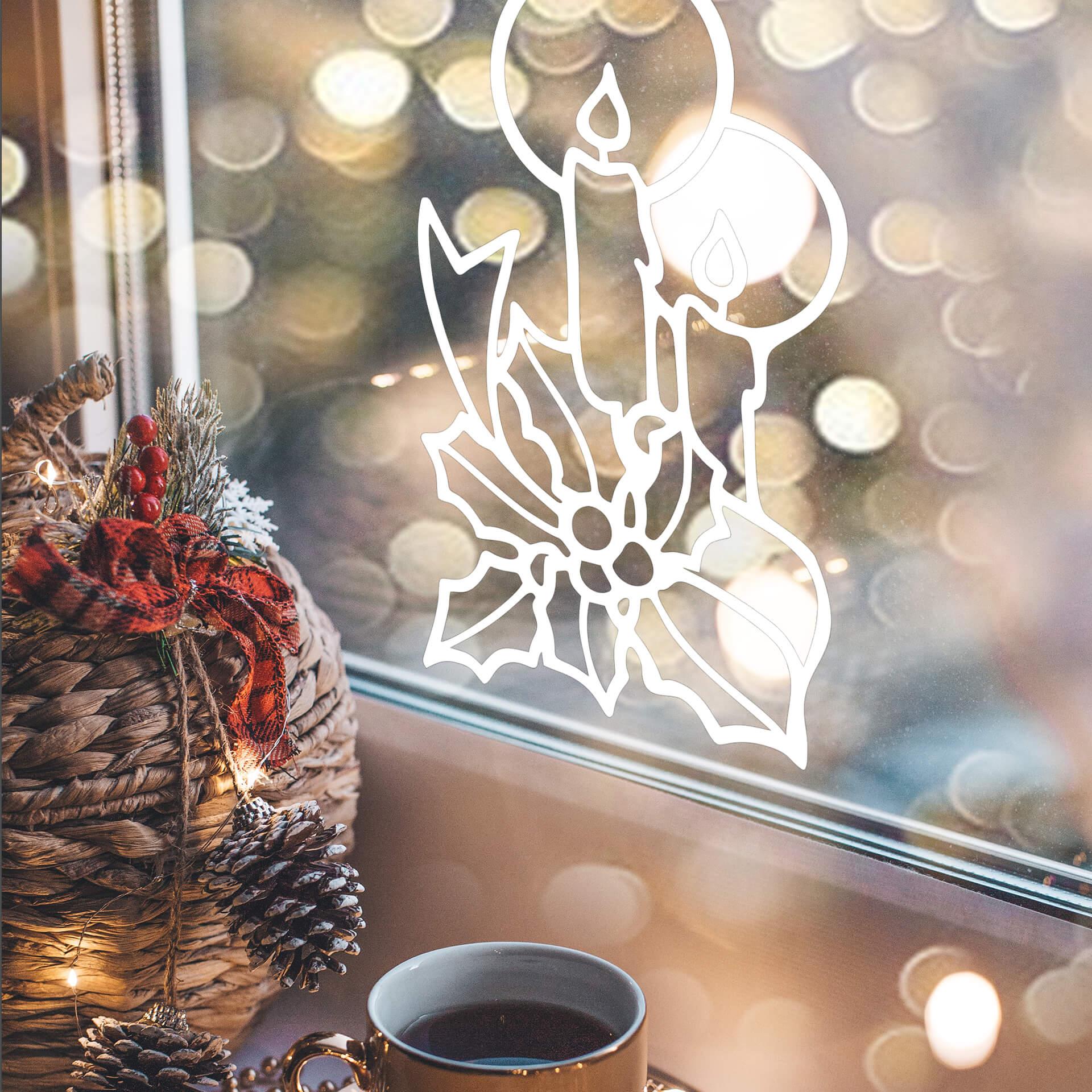 Wandtattoo Kerzenschein im Mistelzweig - Weihnachtliche Impressionen