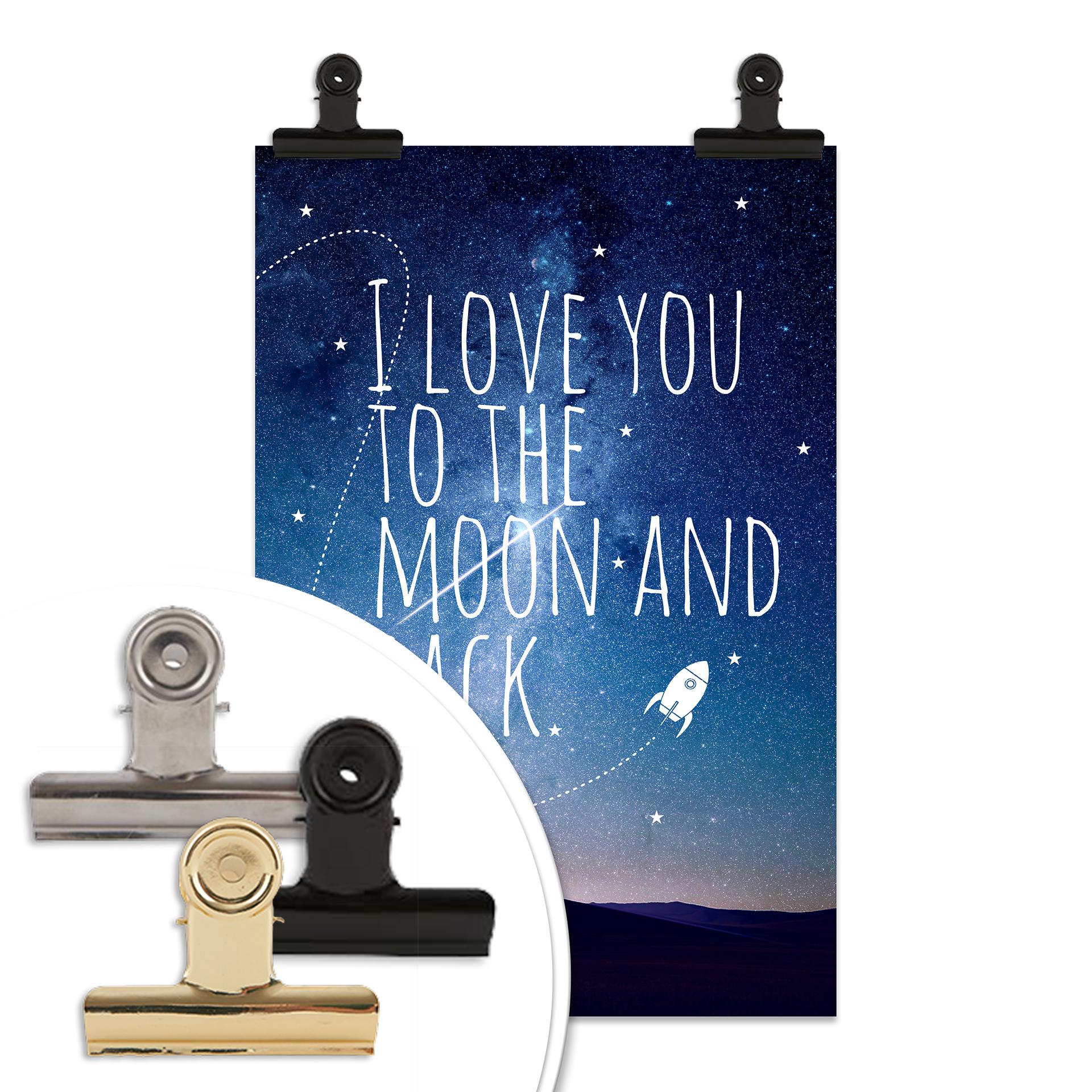 Poster - I love you to the Moon and back