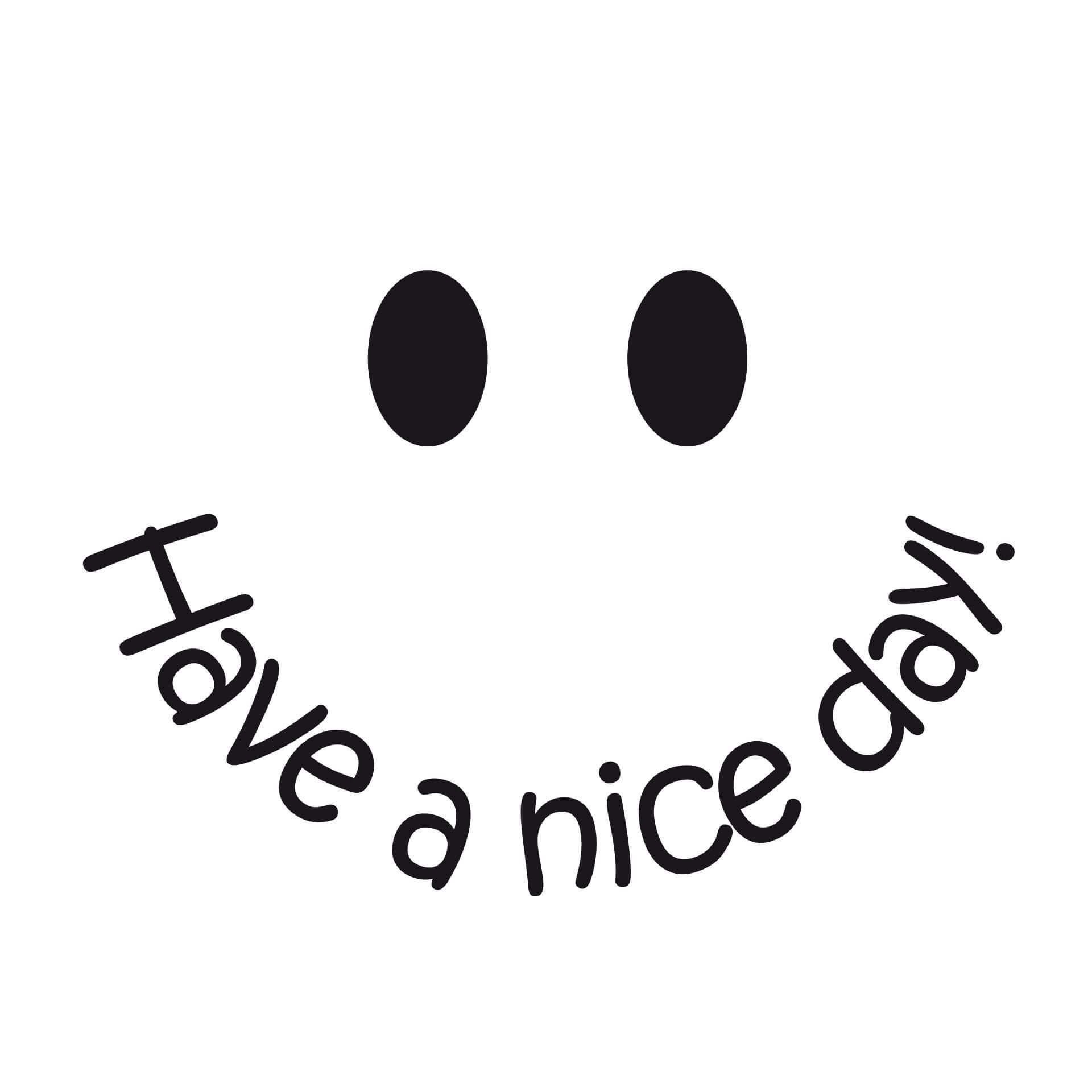 Muursticker Smiley - Have a nice Day