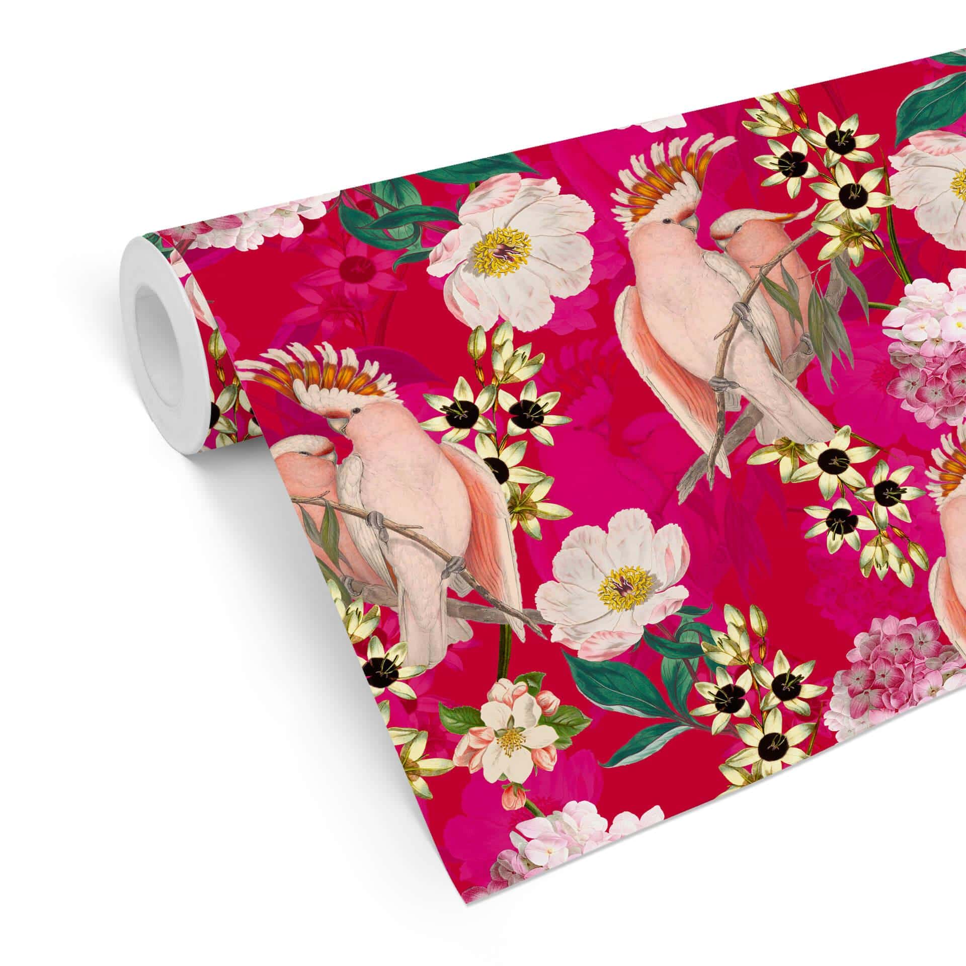 Mønstret tapet UN Designs - Paradise Pink