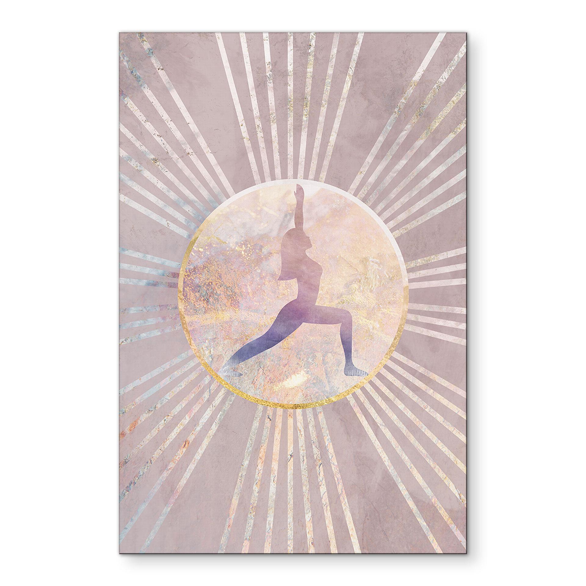 Billede yoga solhilsen pink - Manovski – print på aluminium (Alu-Dibond)
