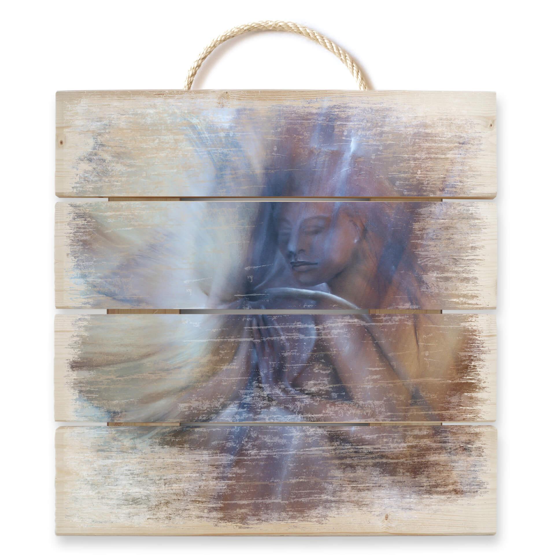 Cuadro de madera Schmucker - El tacto - 40x41,5 cm
