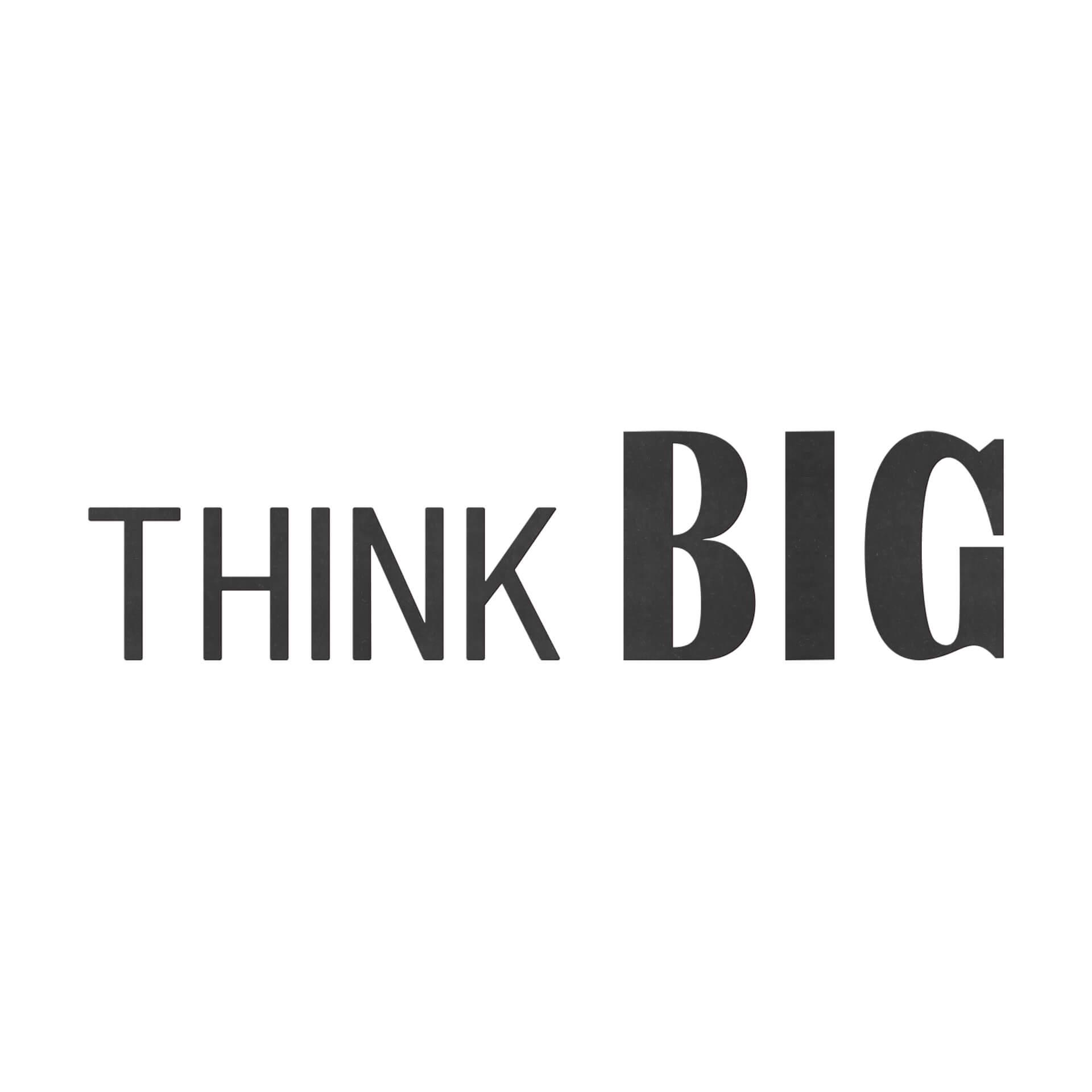 letras 3D MDF THINK BIG