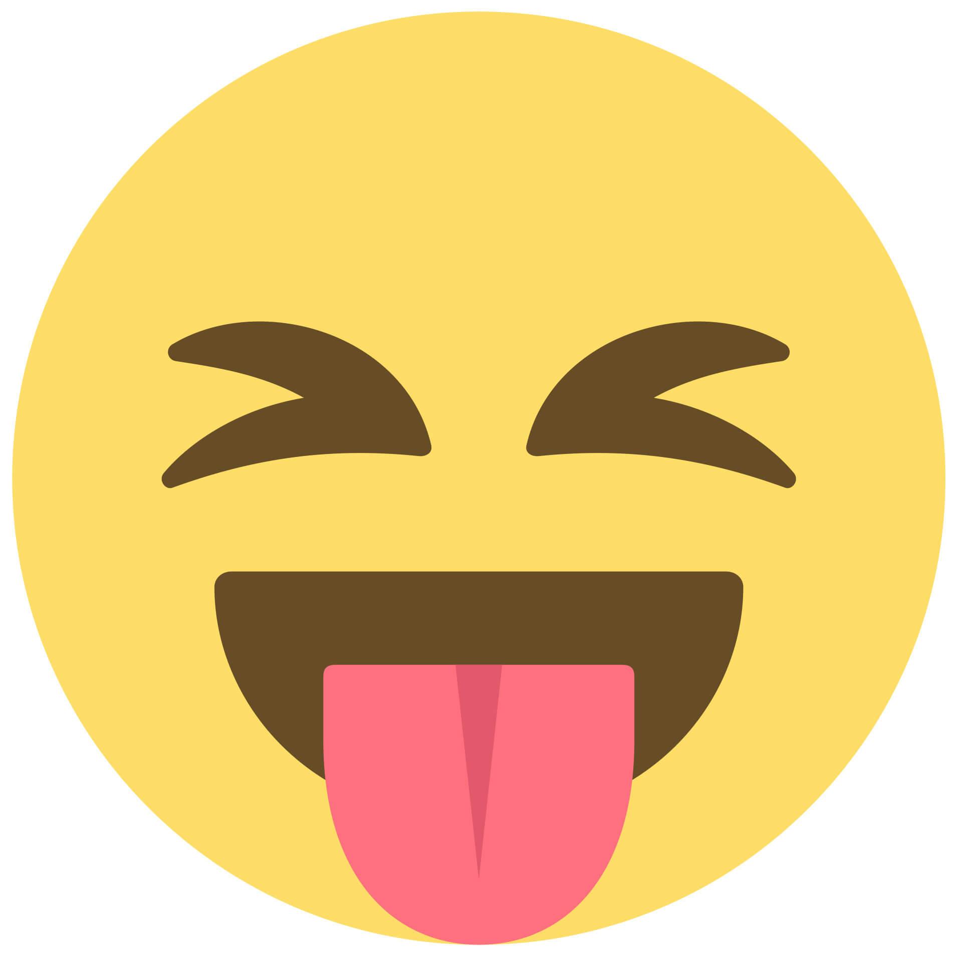 Wandtattoo Emoji Face With Stock-Out Tounge