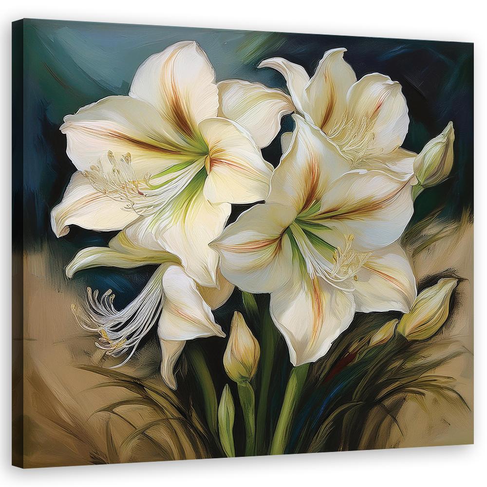 Leinwandbild Blumenstrauß Weiß