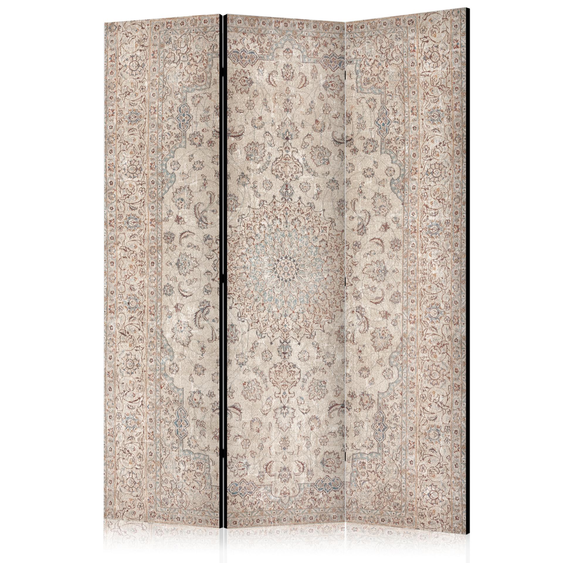 Paravent, Raumteiler freistehend, Trennwand - Desert Nights - Ornamented Persian Carpet in Muted Col