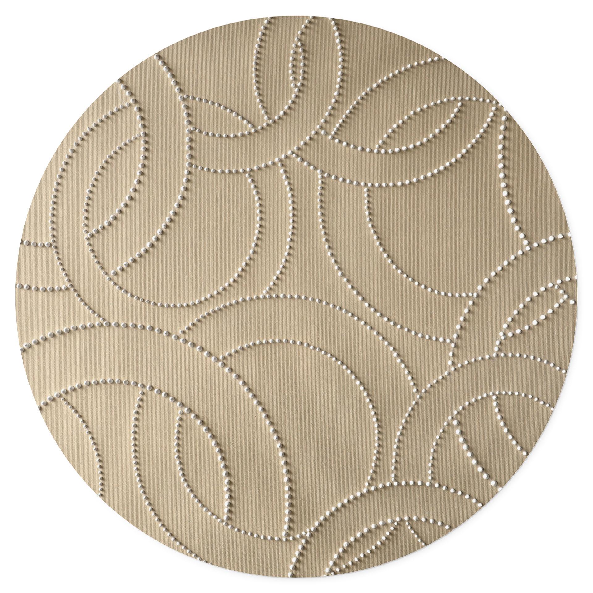 Wallsticker Abstrakte ringe beige - Grande - Rund