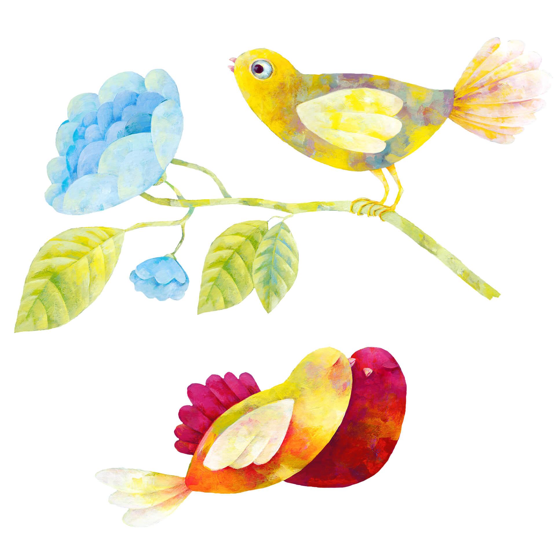 Muursticker Blanz - Vogels in het Bos