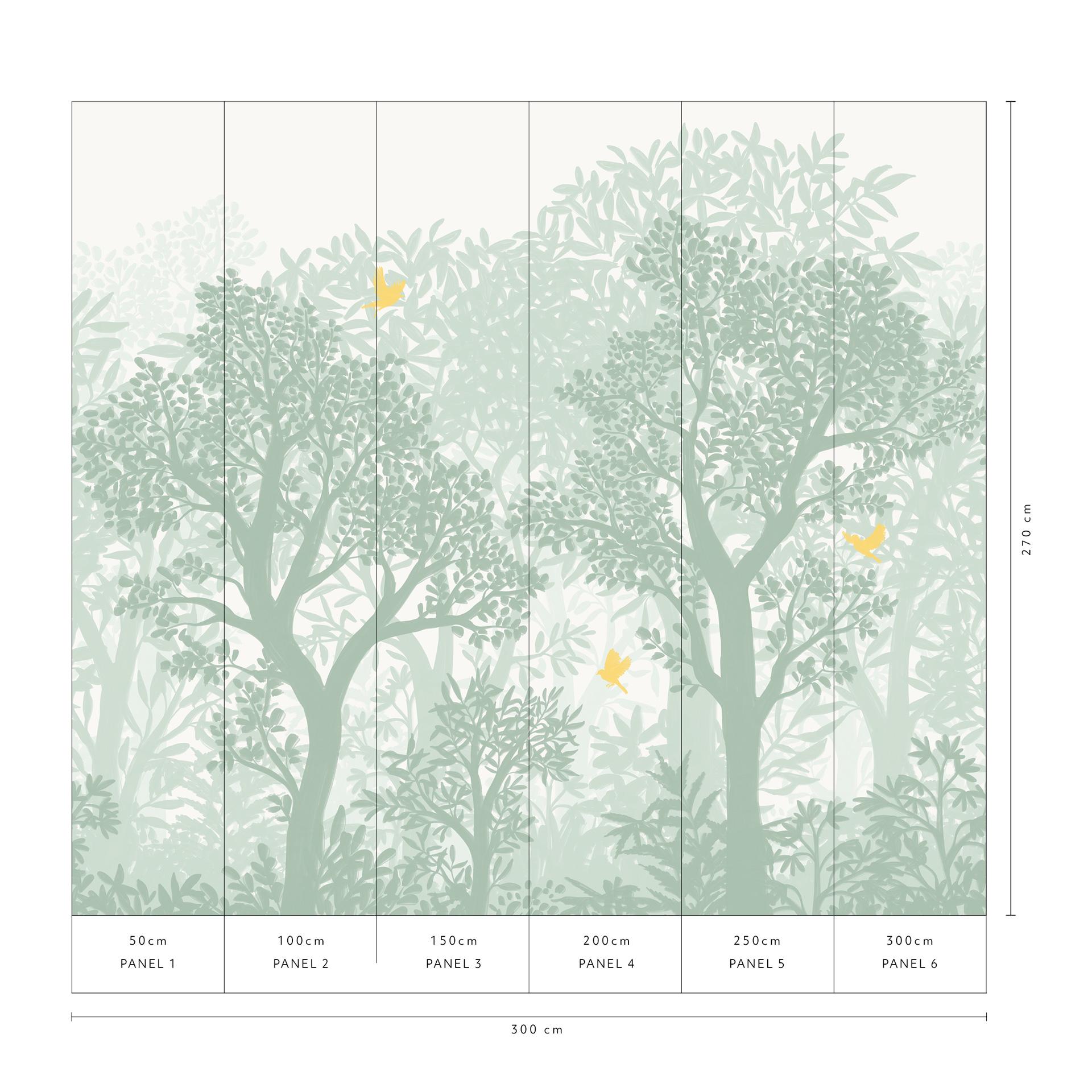 Fotomurale, carta da parati paesaggio La Terrasse verde 2,7 x 3 m