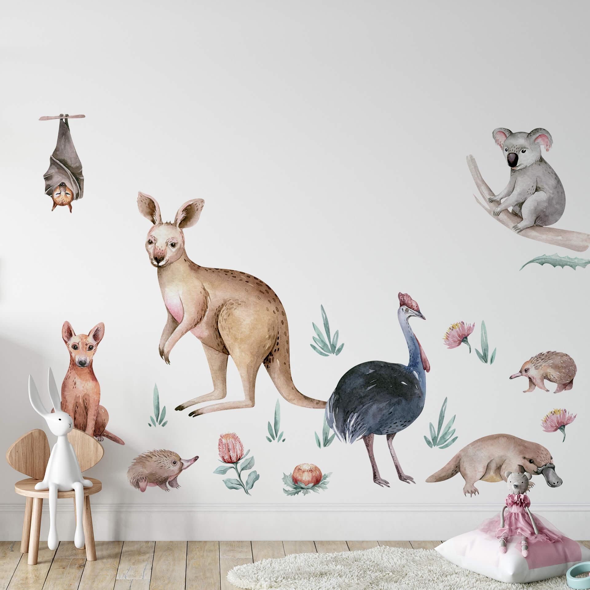 Wandtattoo Kvilis - Tierfreunde Australien (19-teilig)