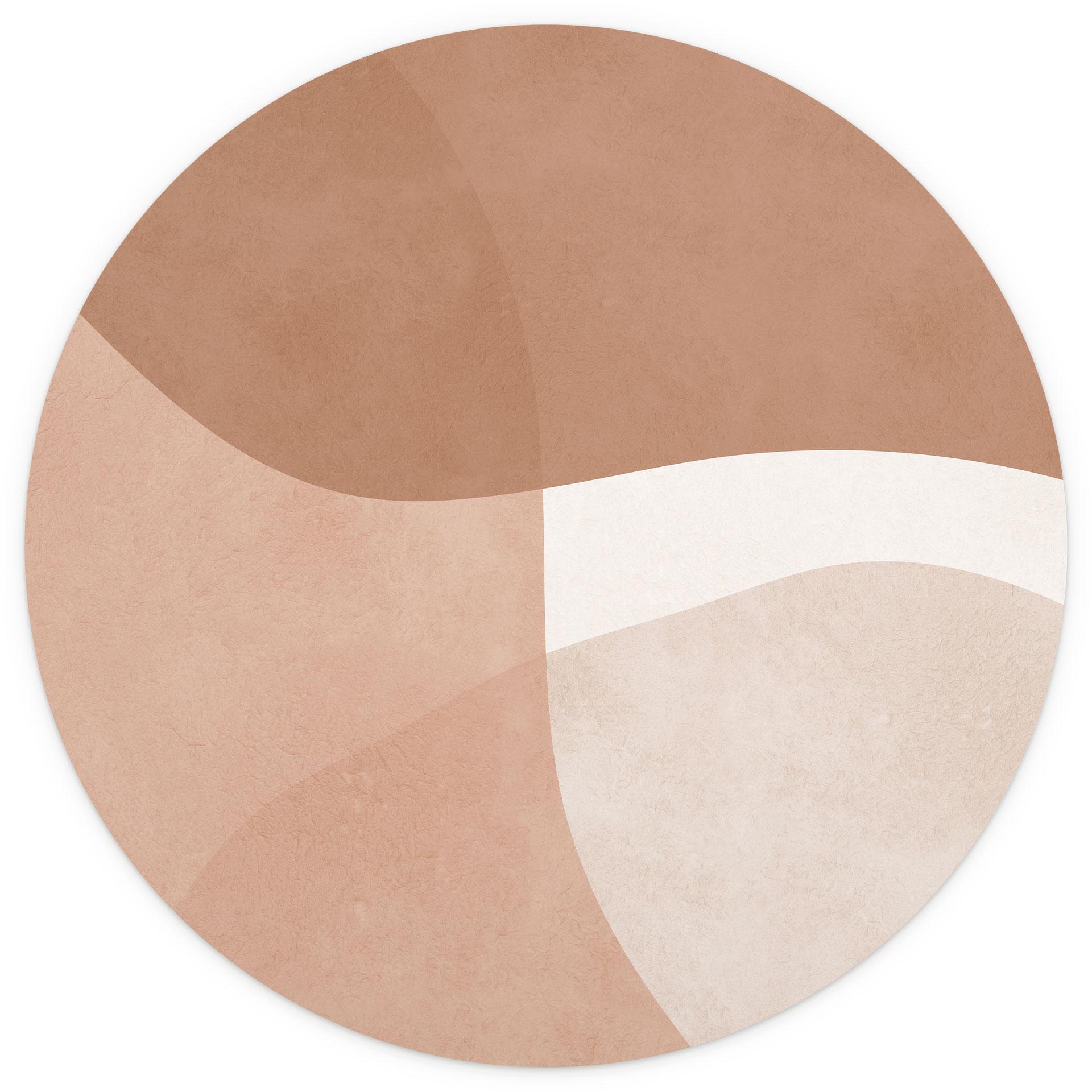 Boho aquarel vormen in bruine tinten | Abstract Fotobehang - Costa - Rond - vliesbehang/zelfklevend