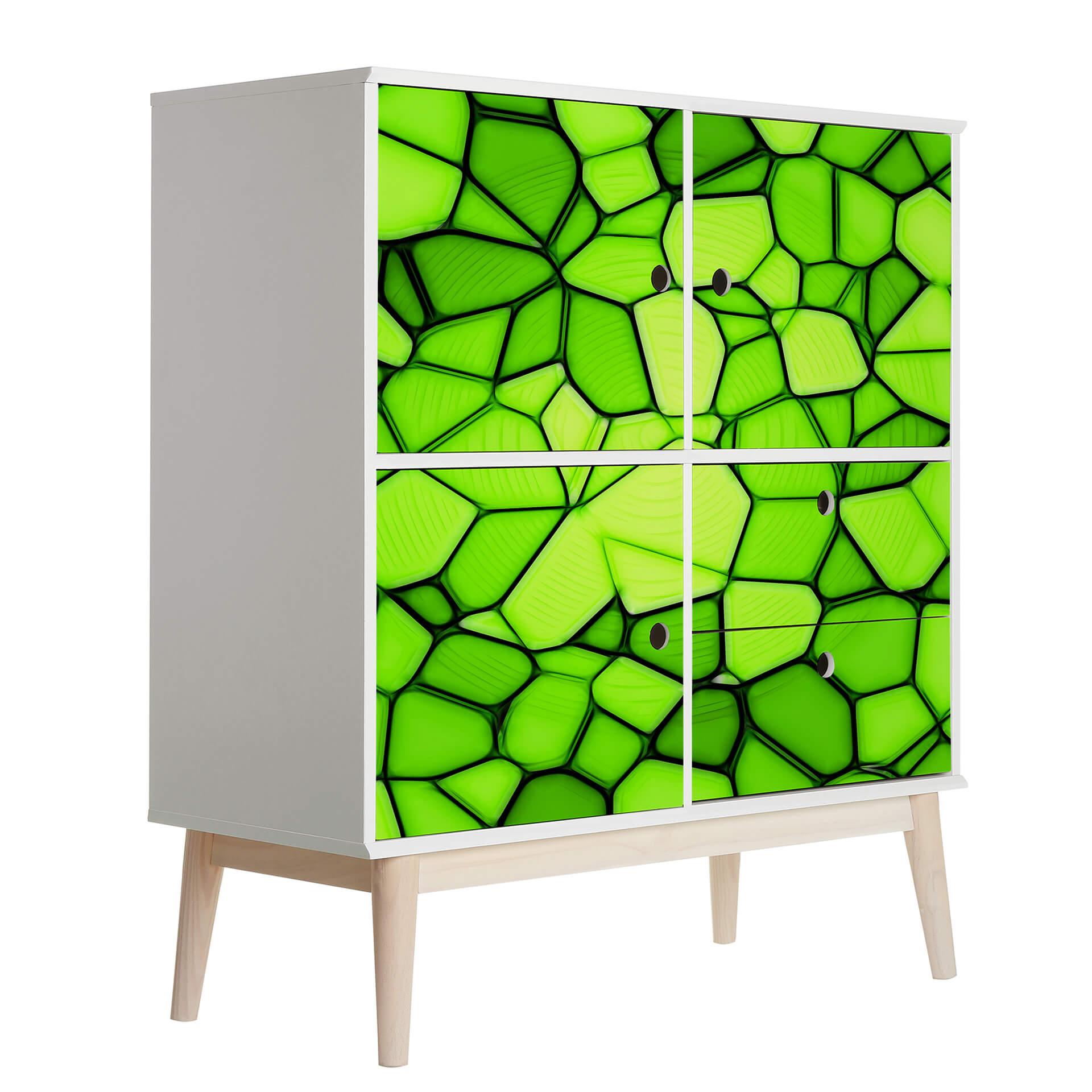 Vinilo adhesivo muebles, vinilo decorativo - lavable - mosaico verde