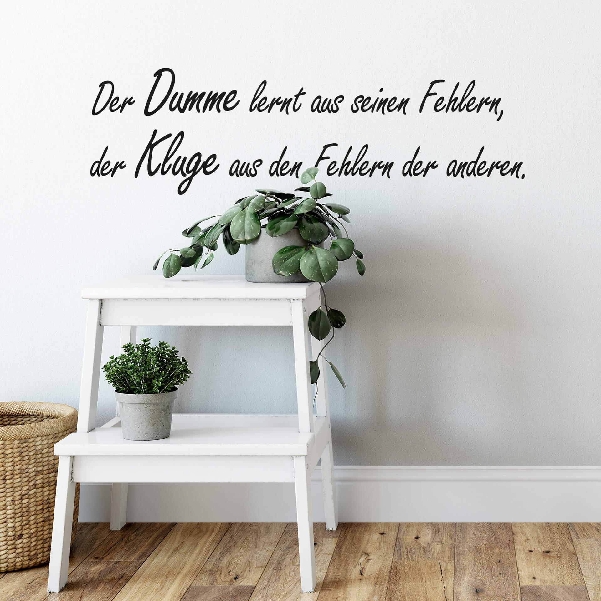 Wandtattoo Der Dumme lernt...