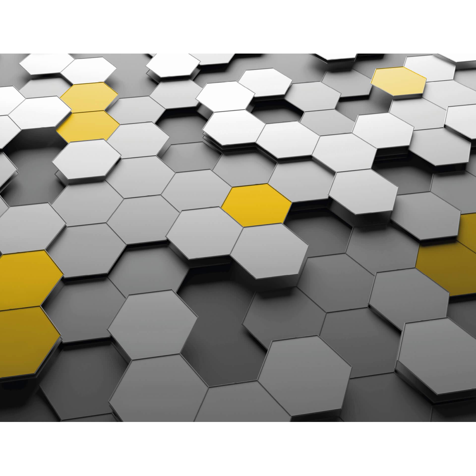 Fotobehang – Hexagon 2 kleurig