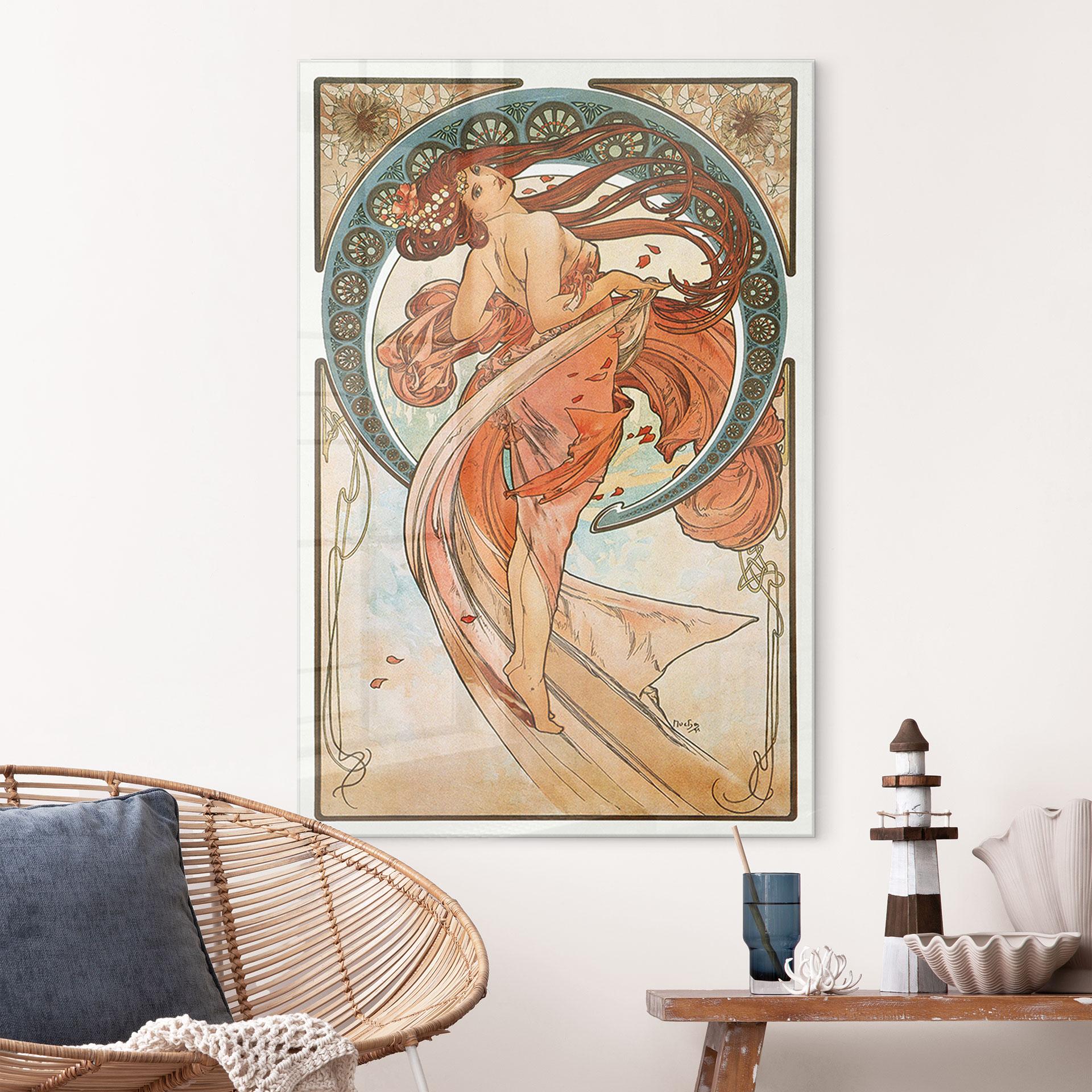 Acrylglasbild Mucha - Vier Künste: Der Tanz