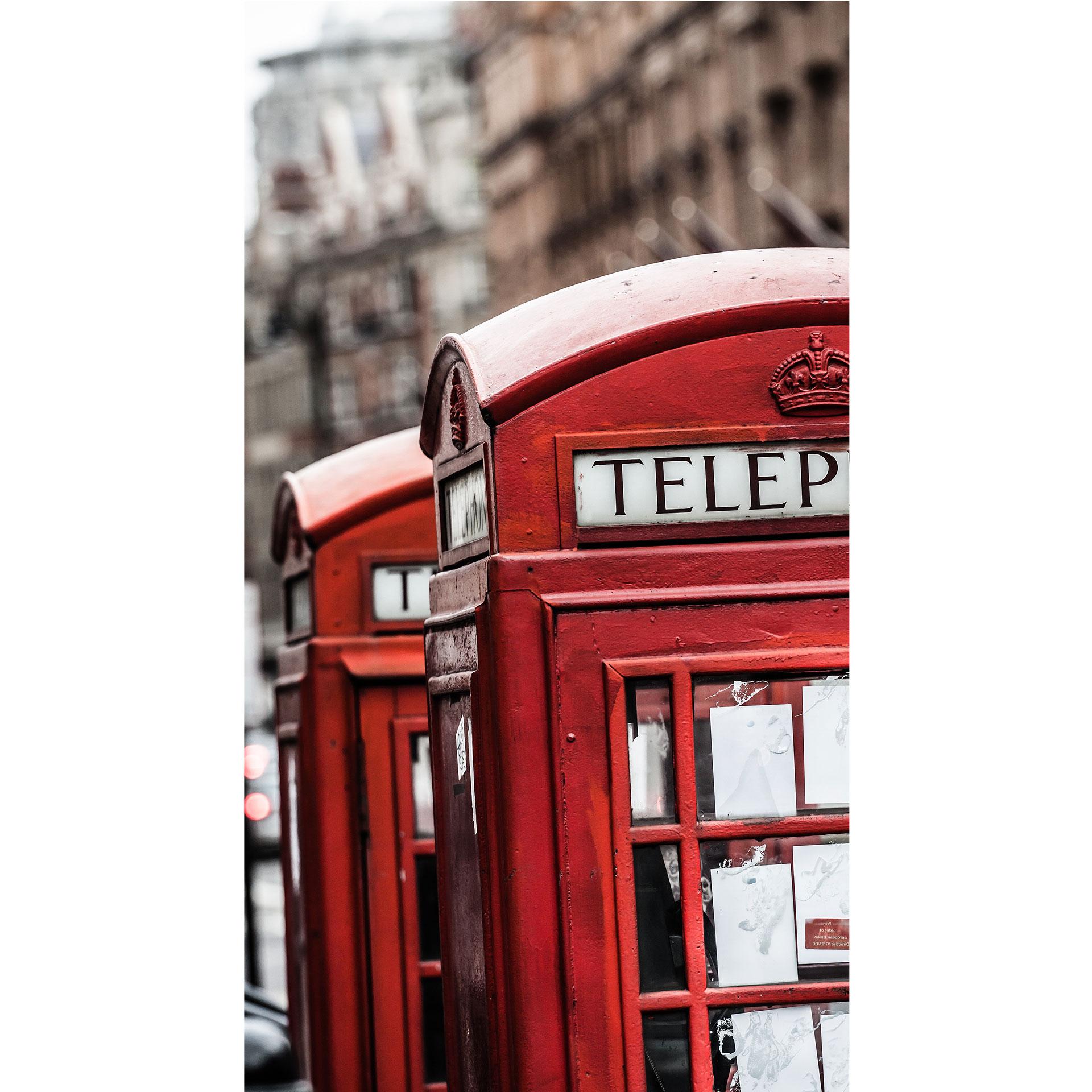 Fotomural Caja Telefónica Británica - 144x260 cm