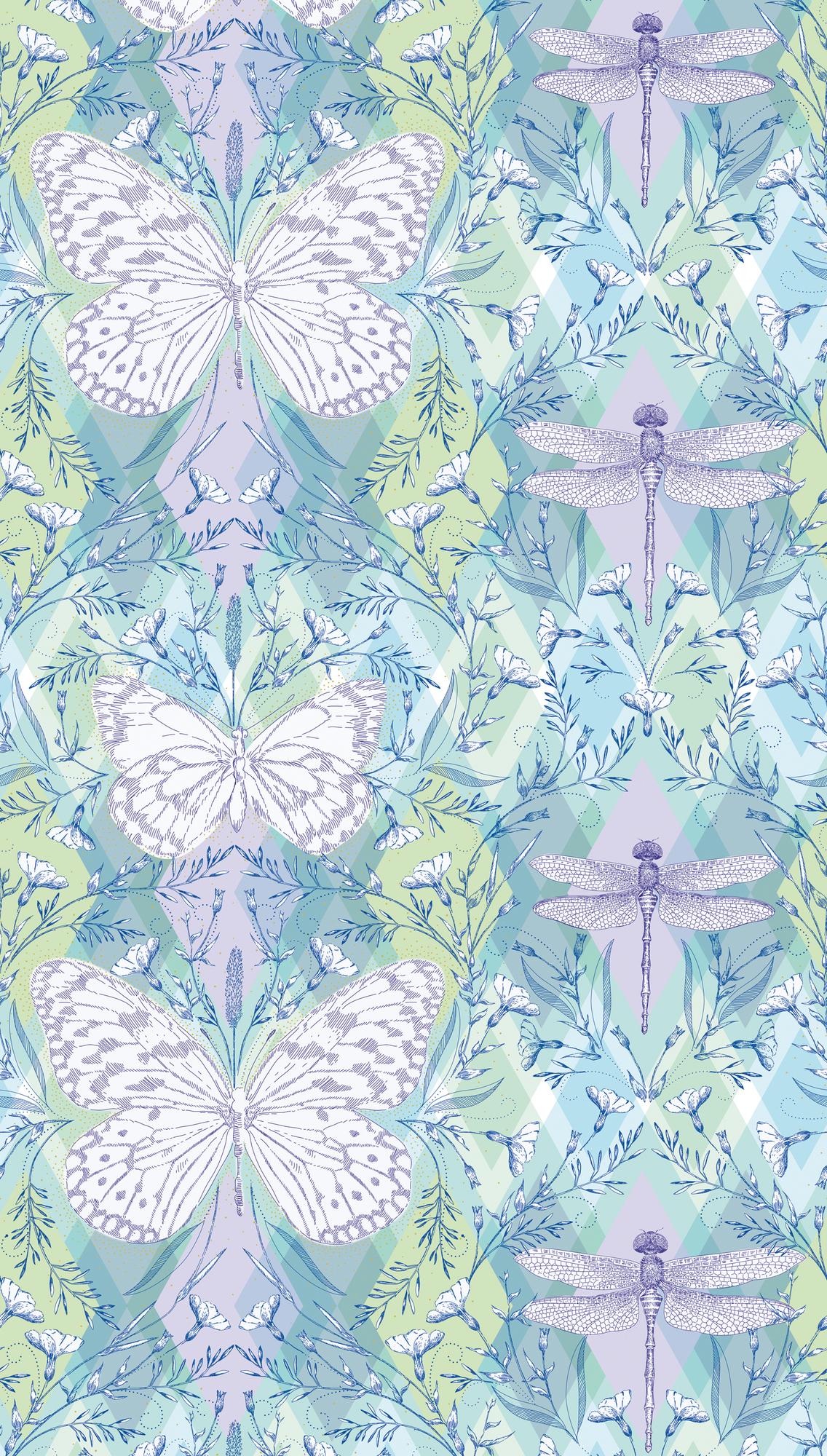dieren behang bont groen - vliesbehang insecten & dieren Livingwalls - mat en glad