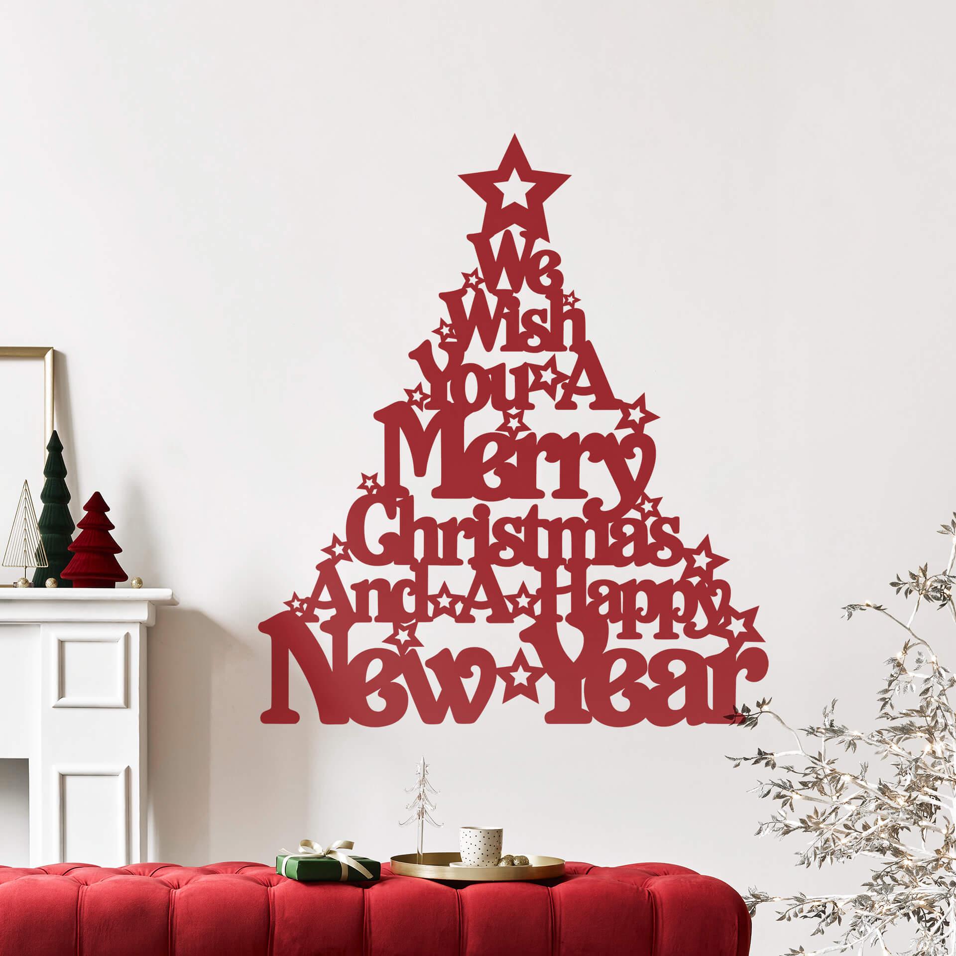 Muursticker We wish you a merry Xmas