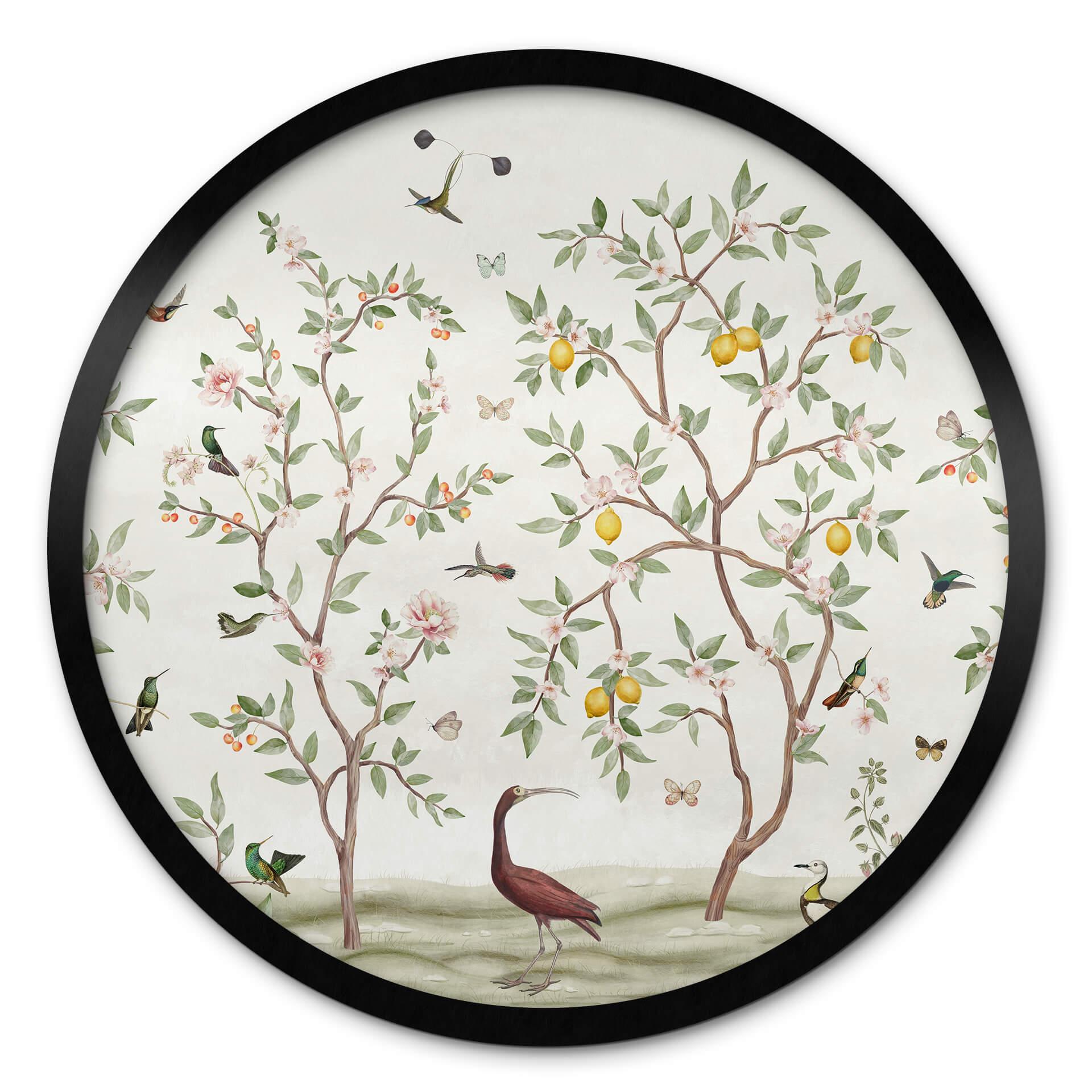 Poster Sir Edward - Lemon Tree Chinoiserie - Rund