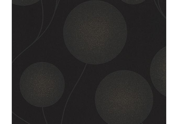 A.S. Création Vliestapete Spot Punktetapete Glitzereffekt metallic, schwarz