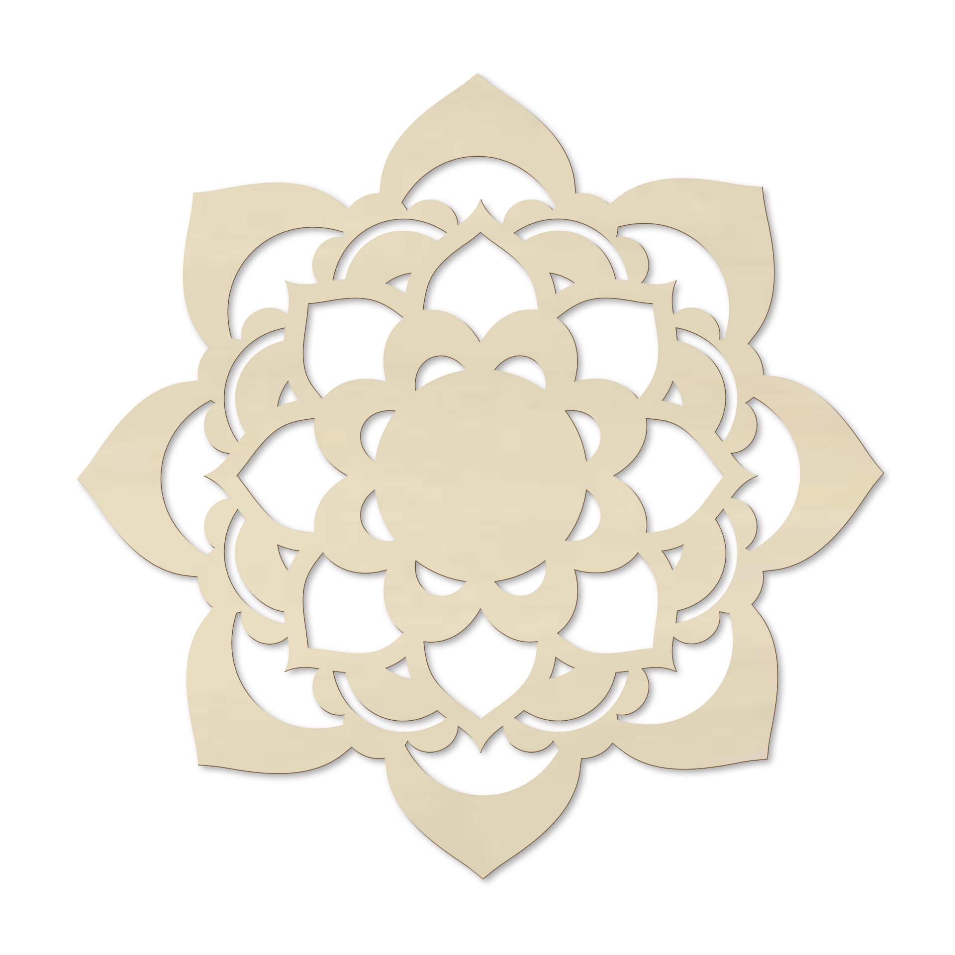 Decoro in legno - Mandala Lotus
