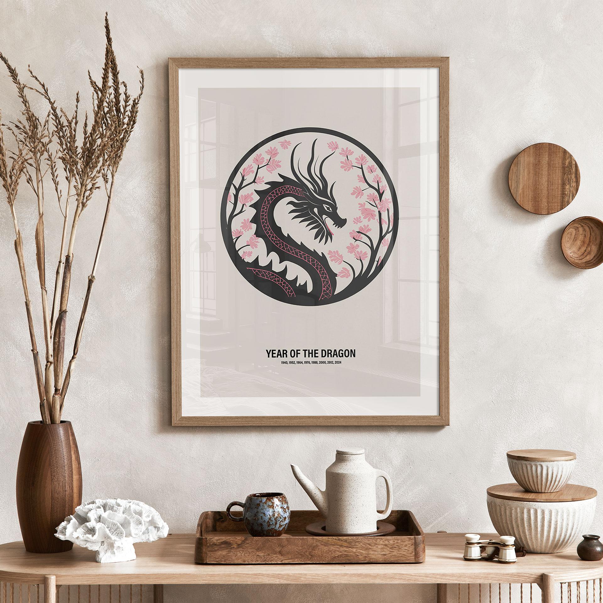 Plakat Kinesisk stjernetegn - Dragens år - Paperago
