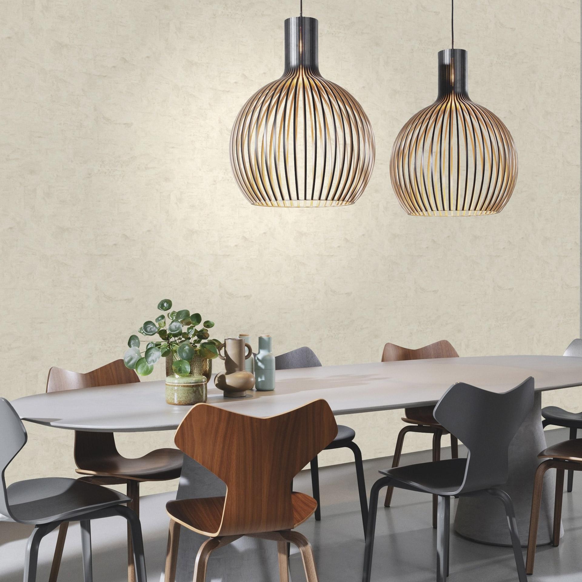 Tapet med metaleffekt, Factory V hvidt tapet med metaleffekt