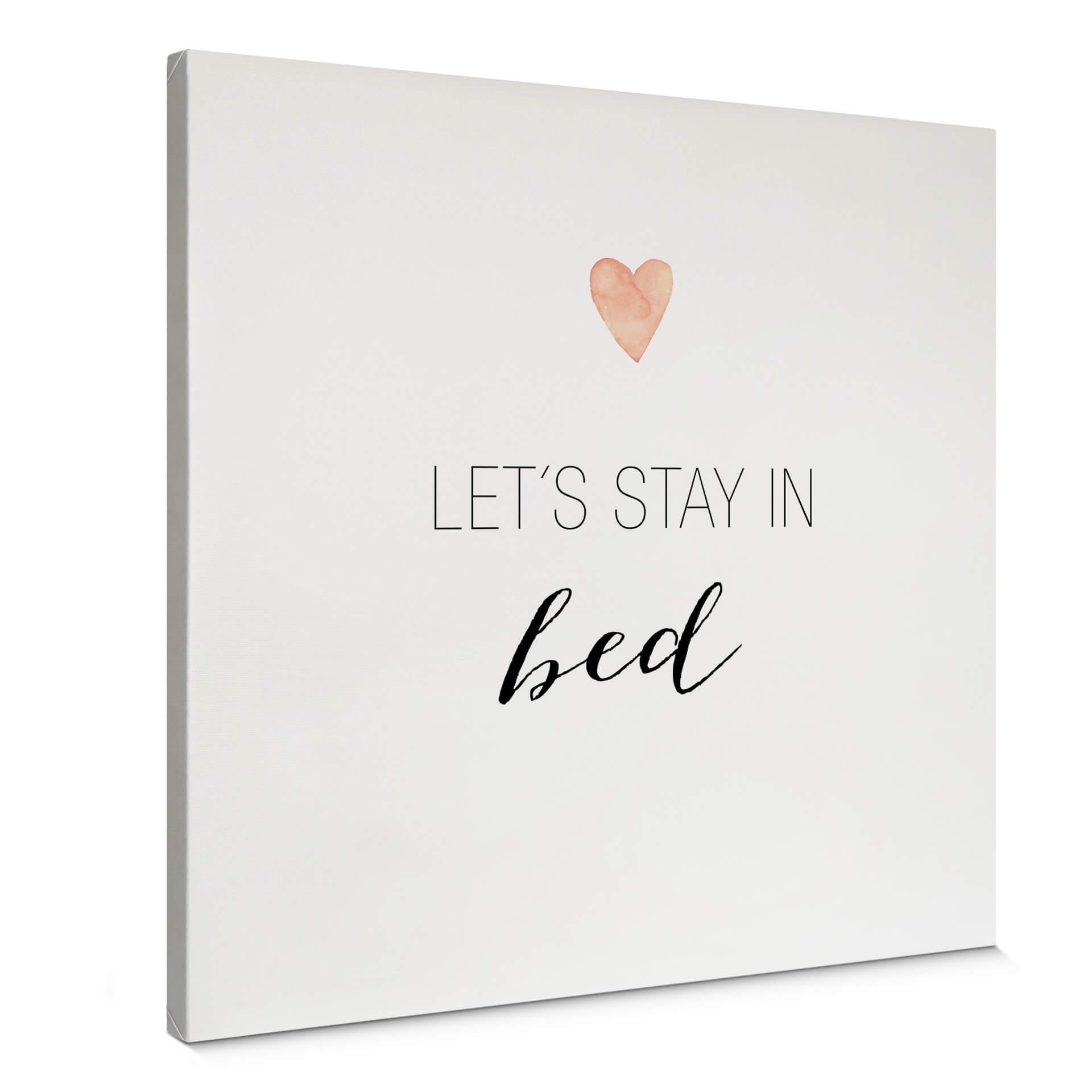 Canvastavla Confetti & Cream - Låt oss stanna i sängen