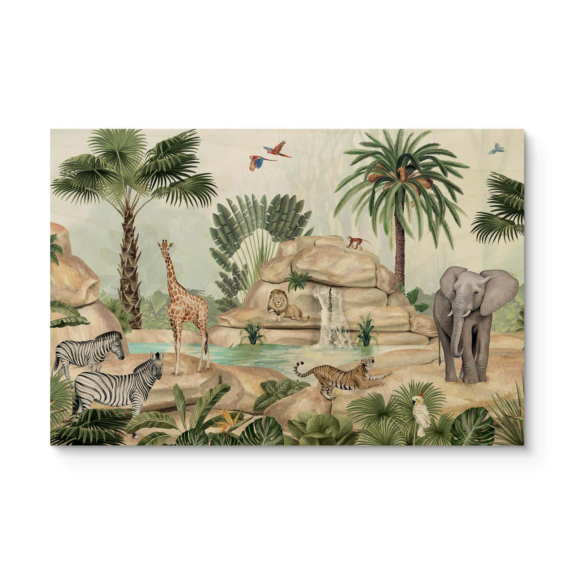 Kikki Belle Billede af træ - Jungleparadis