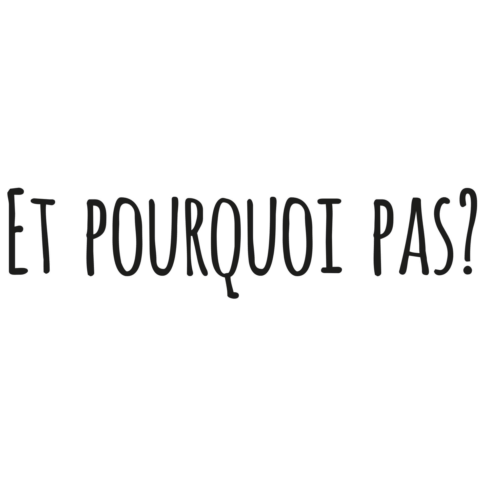 Adesivo murale - Et pourquoi pas?