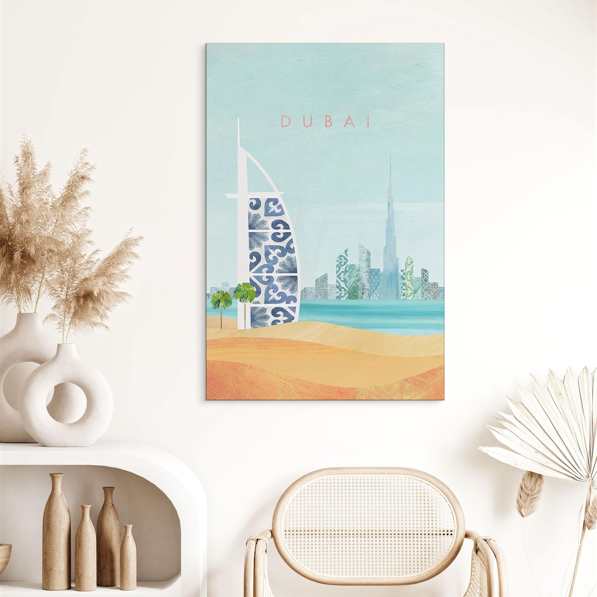 Fototapet Dubai Beach - Burj Al Arab - Rivers – print på aluminium (Alu-Dibond)