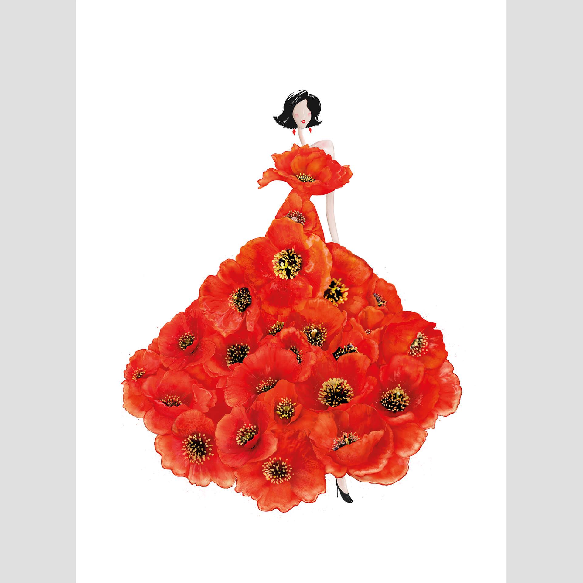 Fotobehang Korenkova - Fashion Poppies