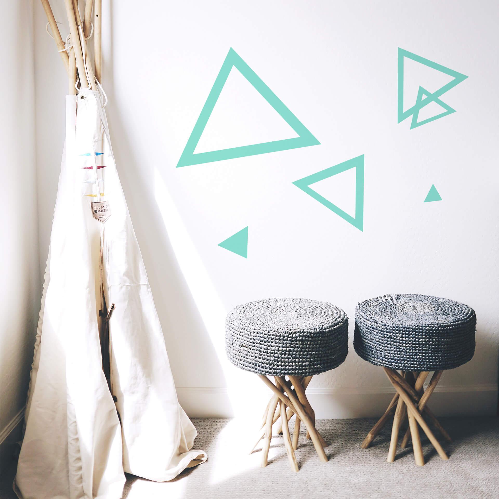 Wallsticker - Samling af Trekanter
