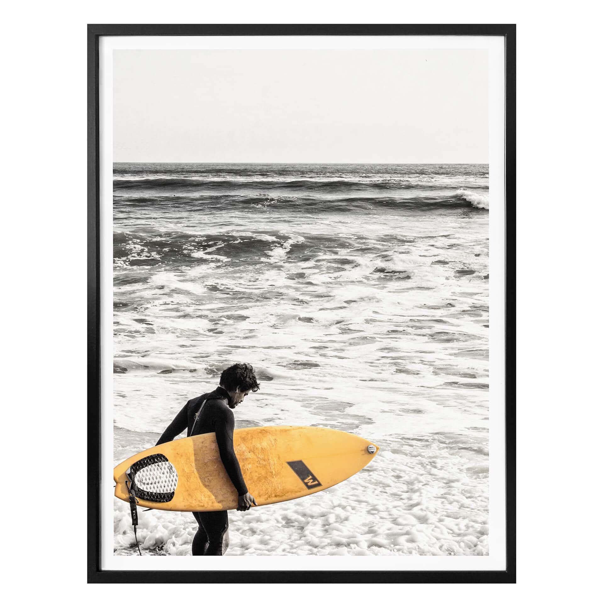 Póster - La tabla de surf amarilla