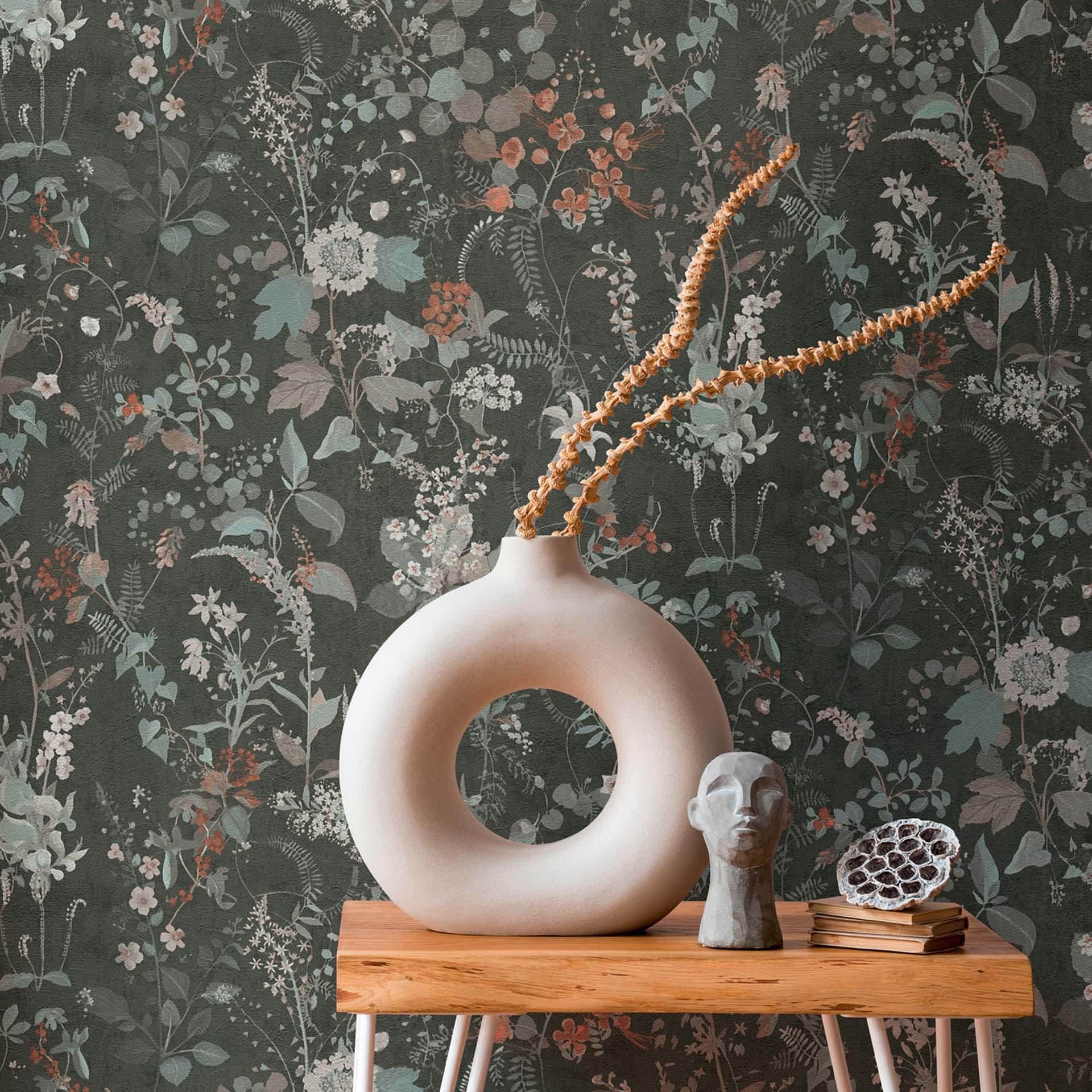 A.S. Création Vliesbehang The BOS - Battle of Style Jungle Look Zwart, Oranje, Turquoise
