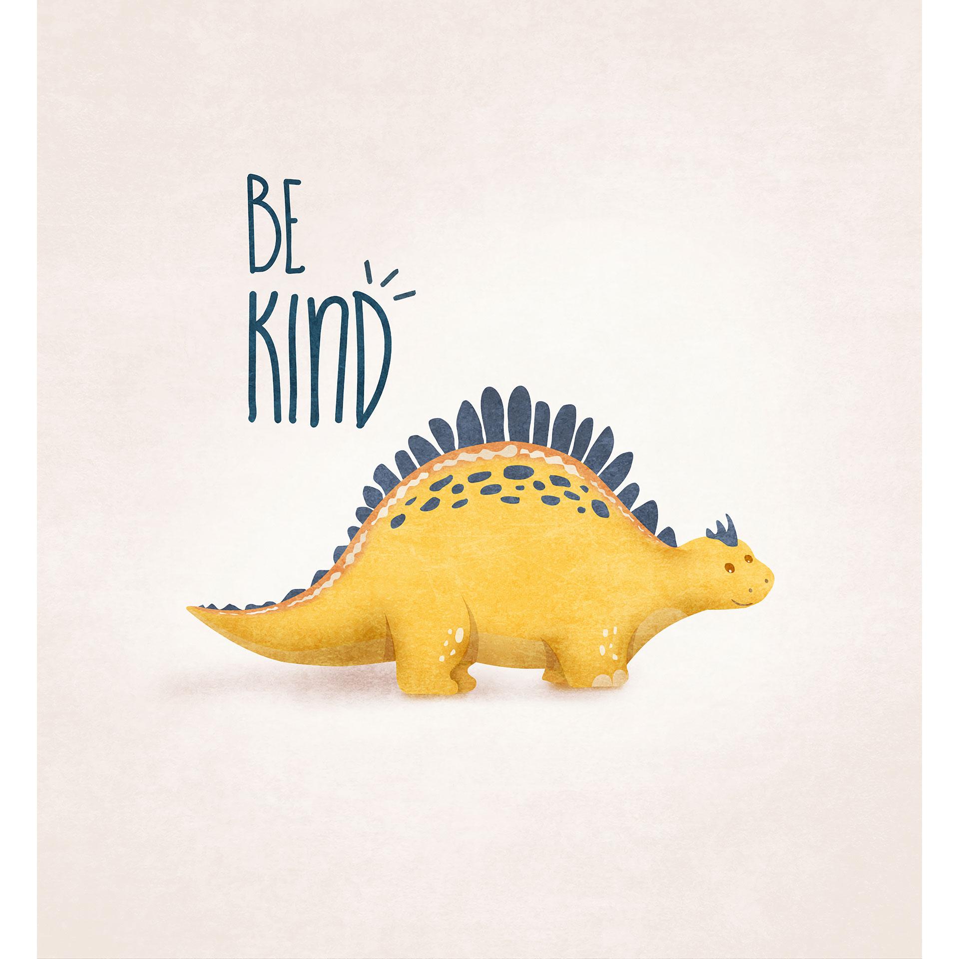 Fotobehang Dino Be Kind - Stegosaurus - Tunaboylu