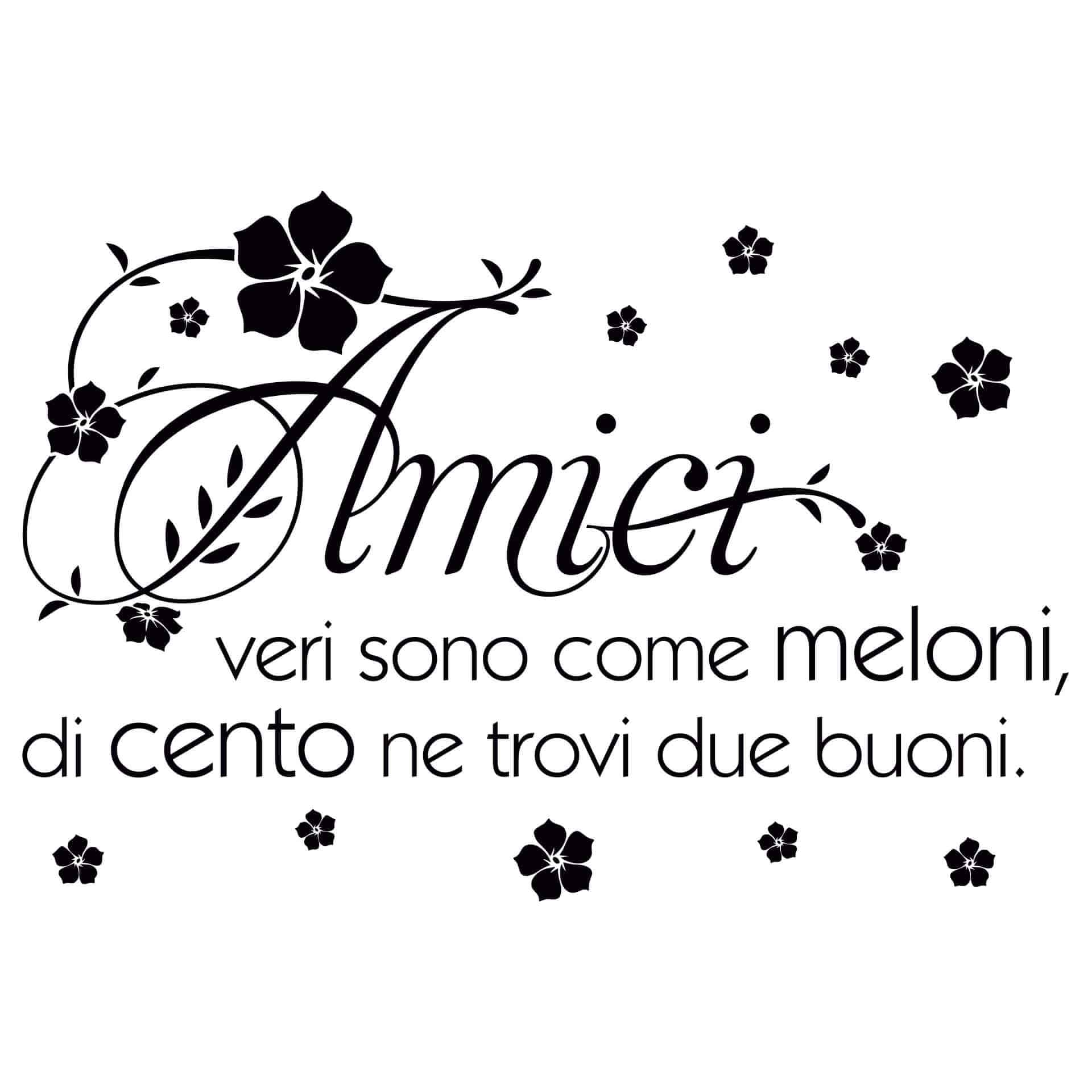 Wallsticker Amici veri sono come meloni...