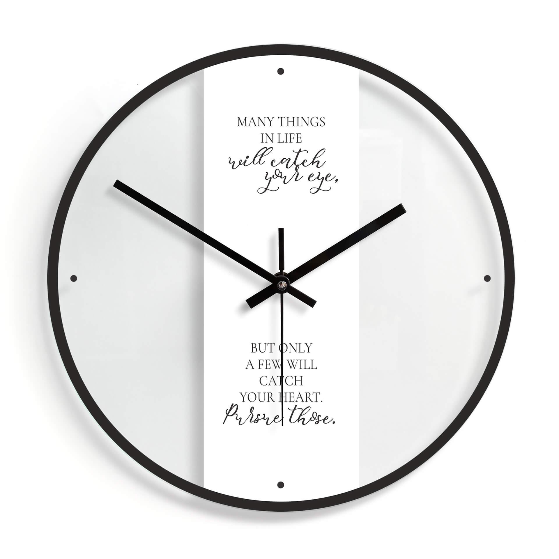 Horloge murale en verre - Many things in life 02