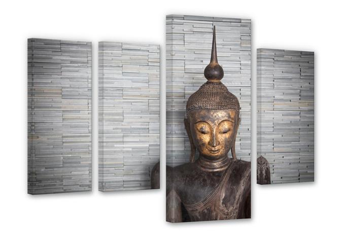 Tableau sur toile - Bouddha thaïlandais (4 pièces)