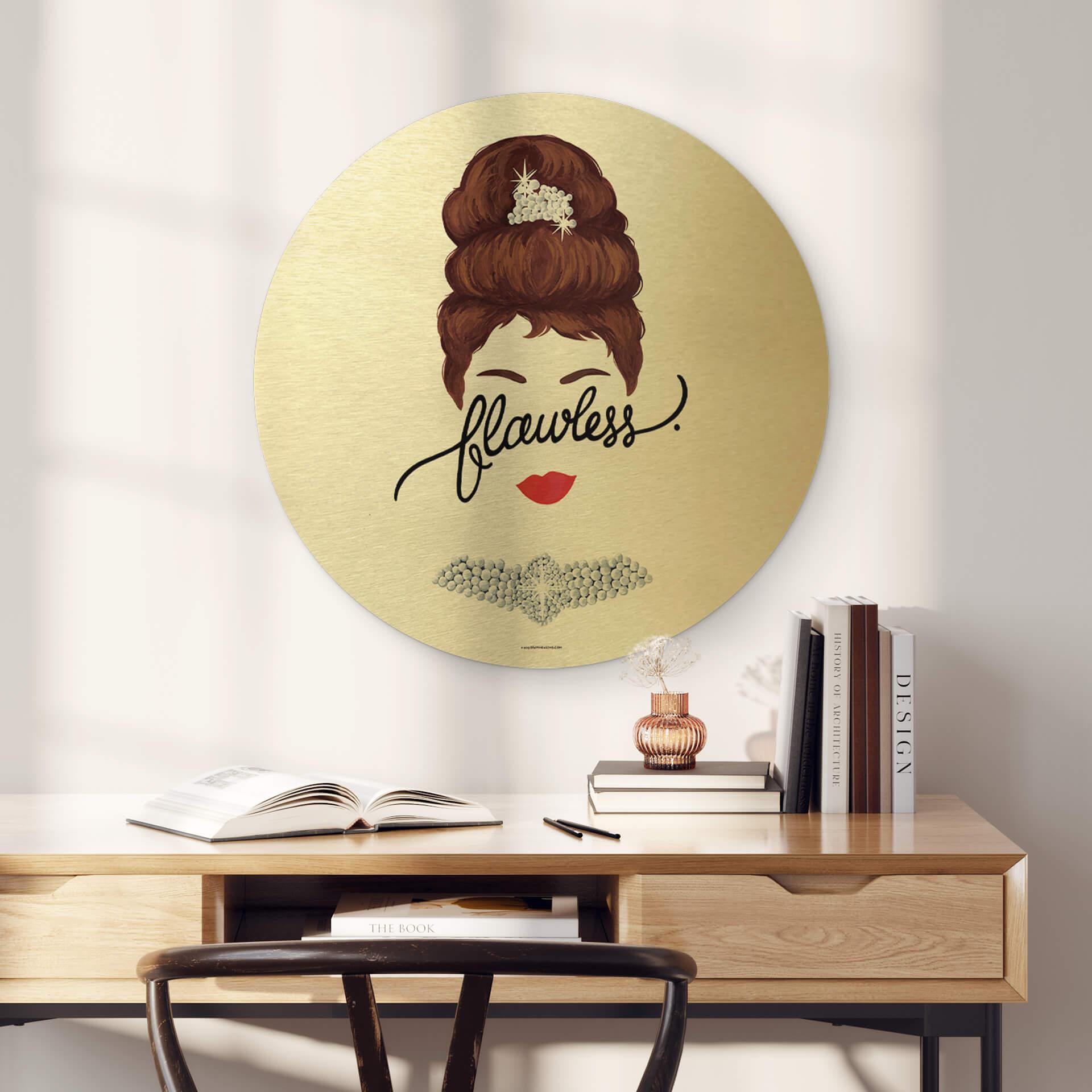Dibond Schilderij met goud effect Tohmé - Flawless Audrey