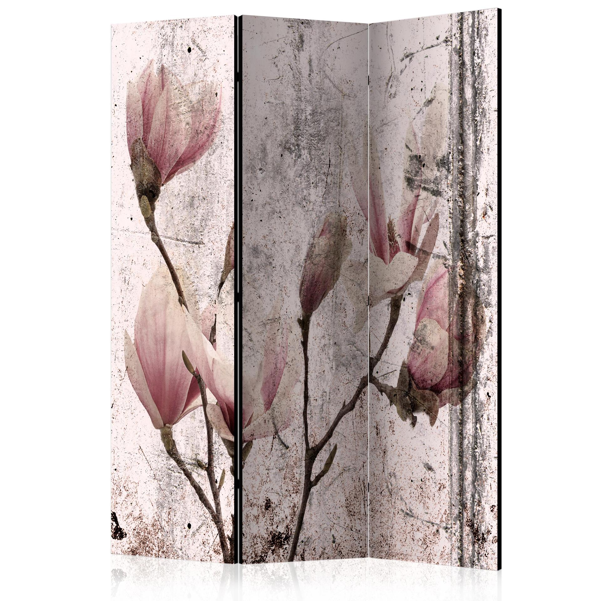 Skærmrumdeler - Magnolia-gardin, 3-delt
